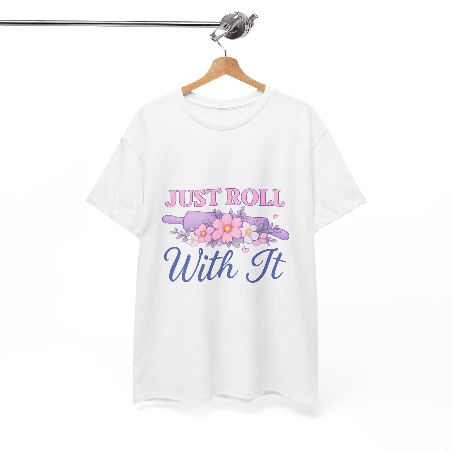 Floral Tee 'Just Roll With It'