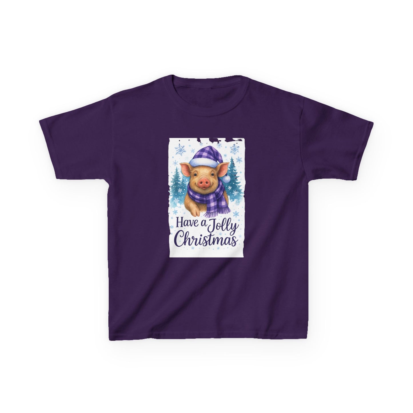 Jolly Pig Christmas Tee - Kids Holiday Shirt