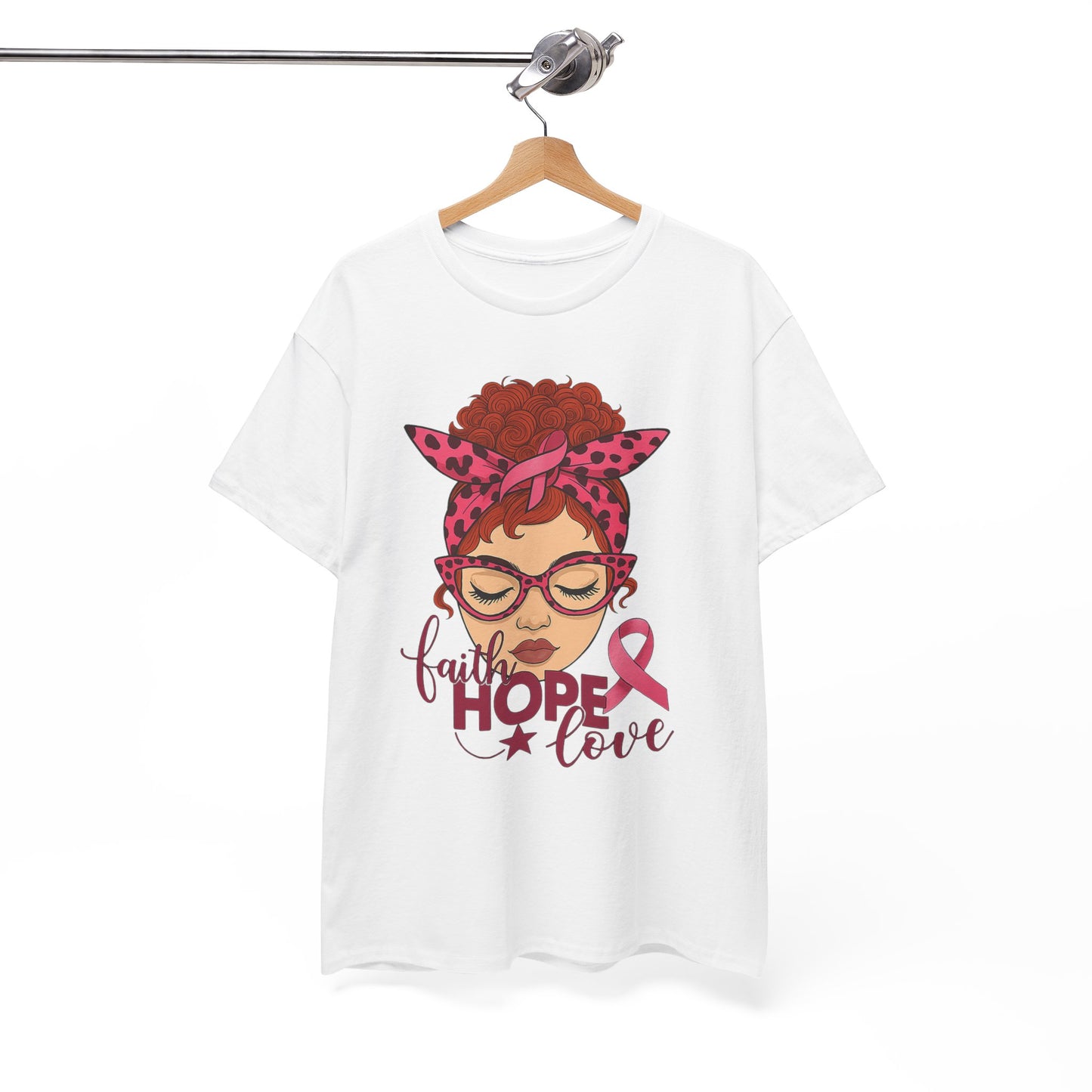Hope, Faith & Love: Pink Ribbon Awareness Tee