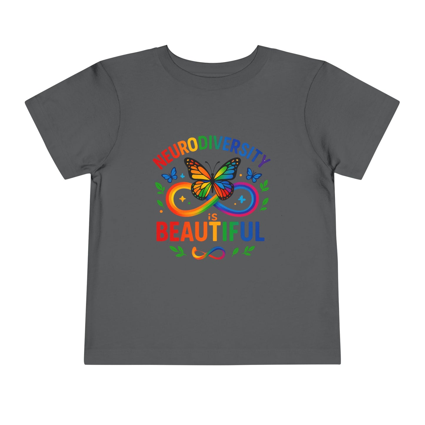 Toddler T-Shirt Colorful Butterfly Rainbow Infinity Symbol Acceptance Shirt