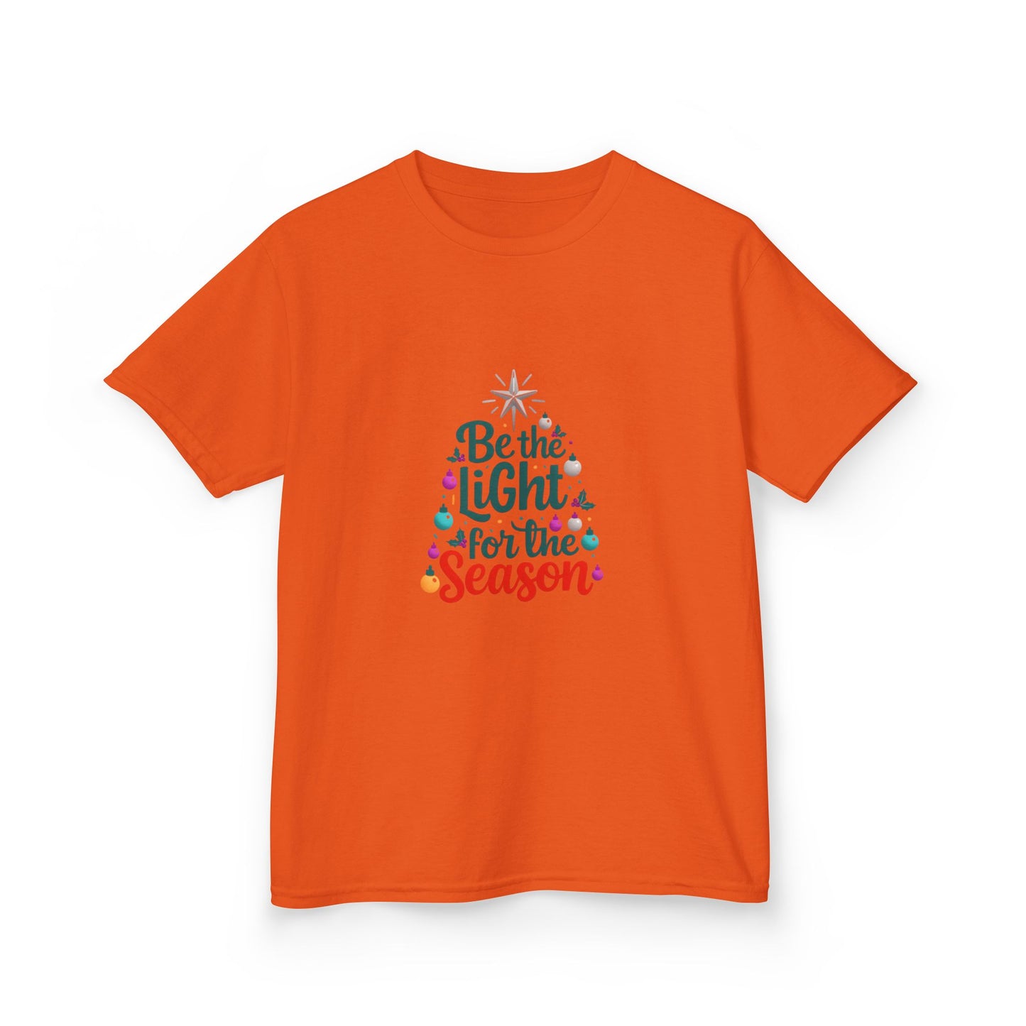Be the LIGHT Christmas Tree Dino Kids Tee