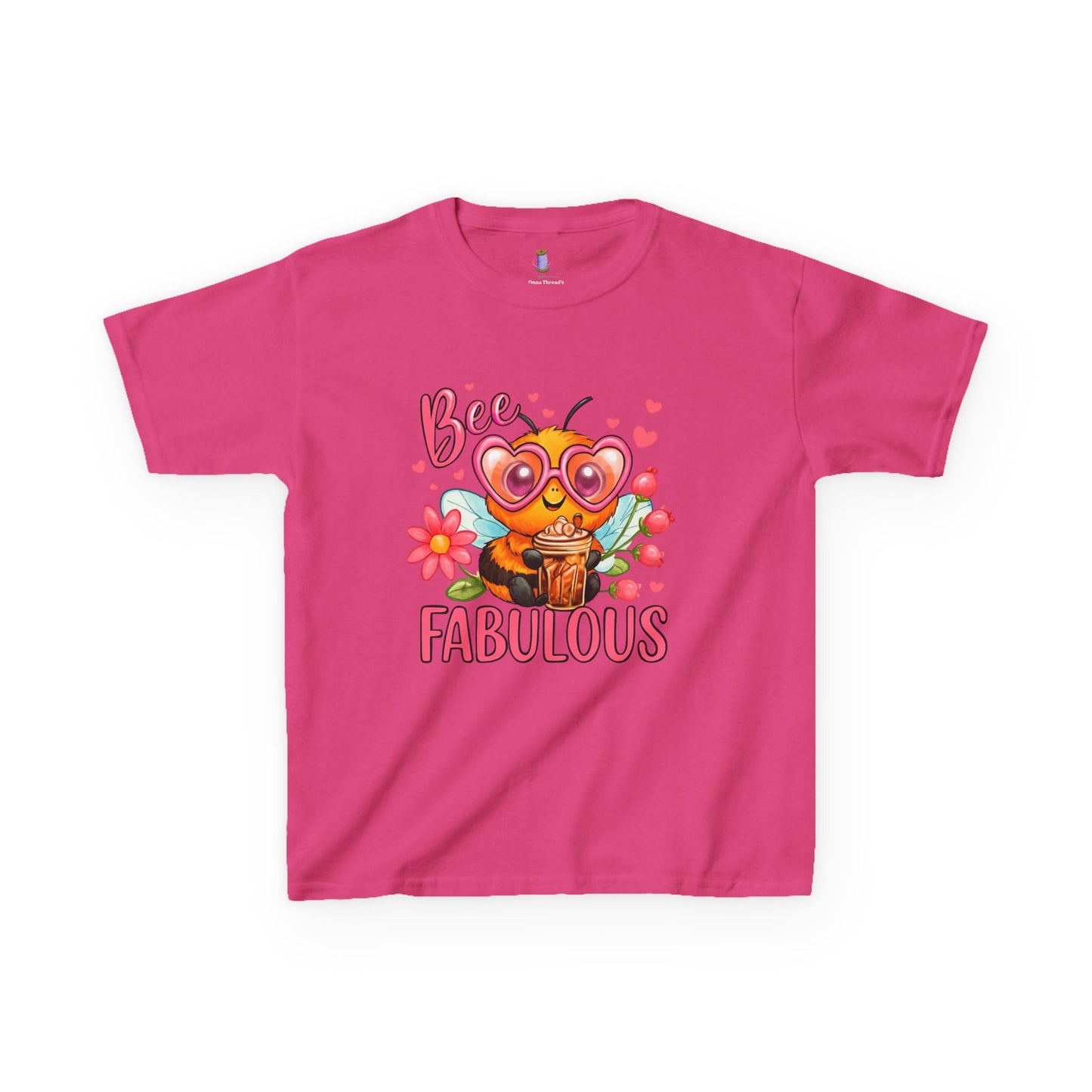 Bee Fabulous Kids Tee | Cute Kids T-Shirt, Birthday Gift, Summer Wear, Flower Lover Tee, Kids Fashion