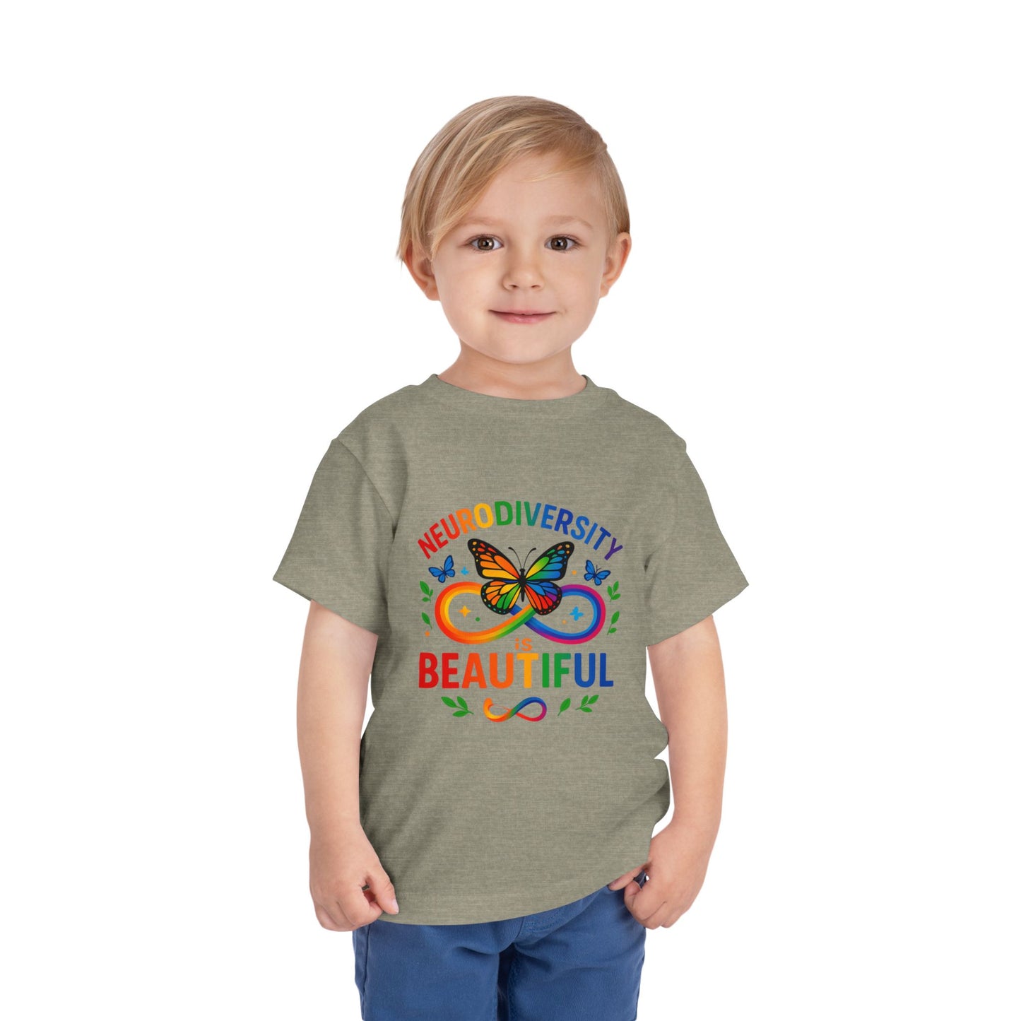 Toddler T-Shirt Colorful Butterfly Rainbow Infinity Symbol Acceptance Shirt