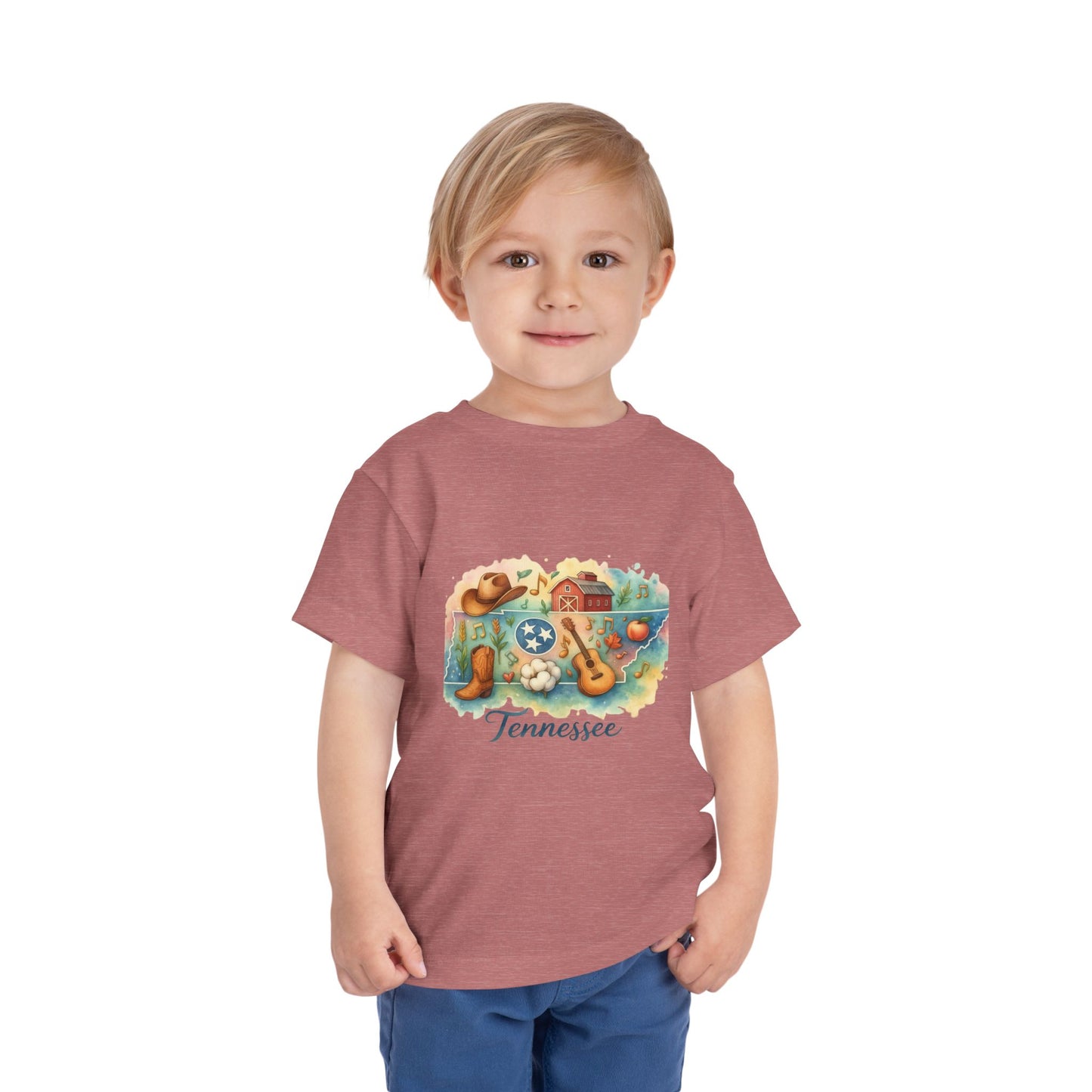 Toddler Tee Tennessee Watercolor Illustration