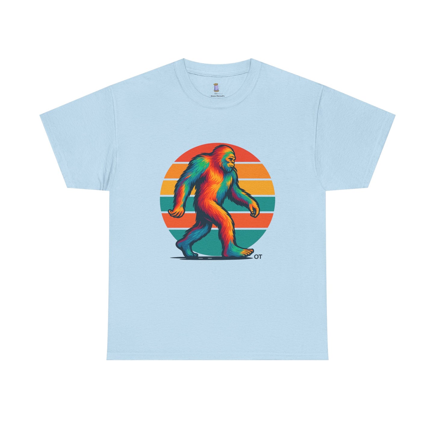 Colorful Bigfoot Unisex T-Shirt, Fun Graphic Tee for Nature Lovers, Perfect for Holidays, Festivals, Camping, Gifts