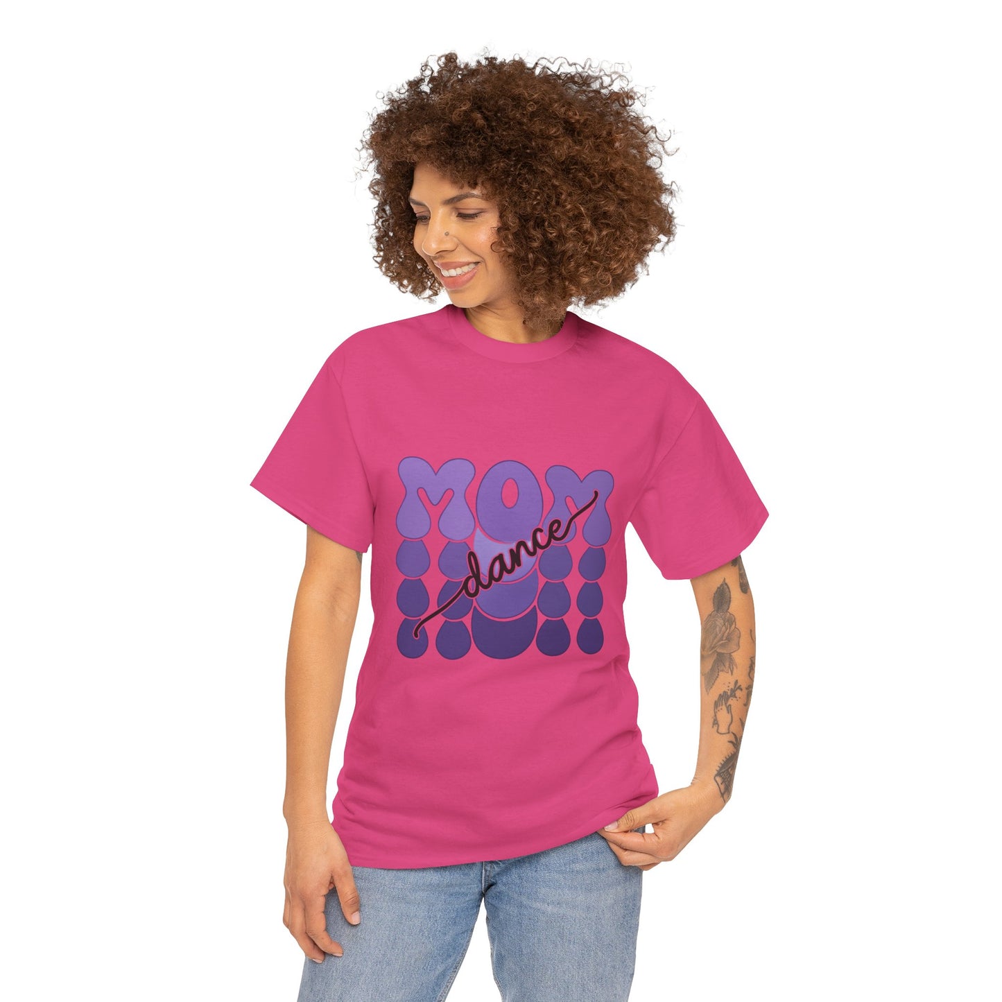 MOM Dance – Purple Letter Stage Spirit Tee