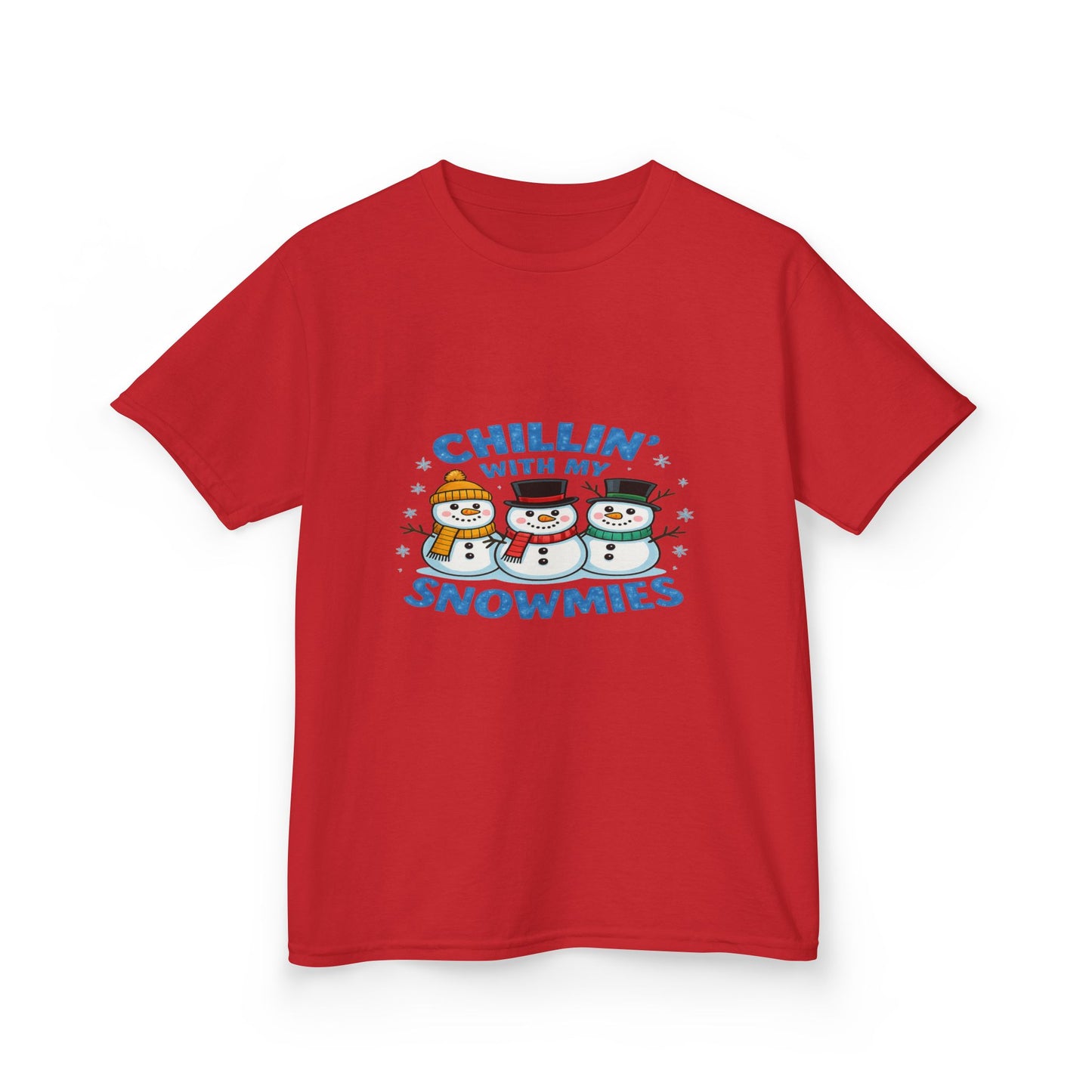 Chillin' with My Snowmies Christmas Tee - Kids Holiday Shirt