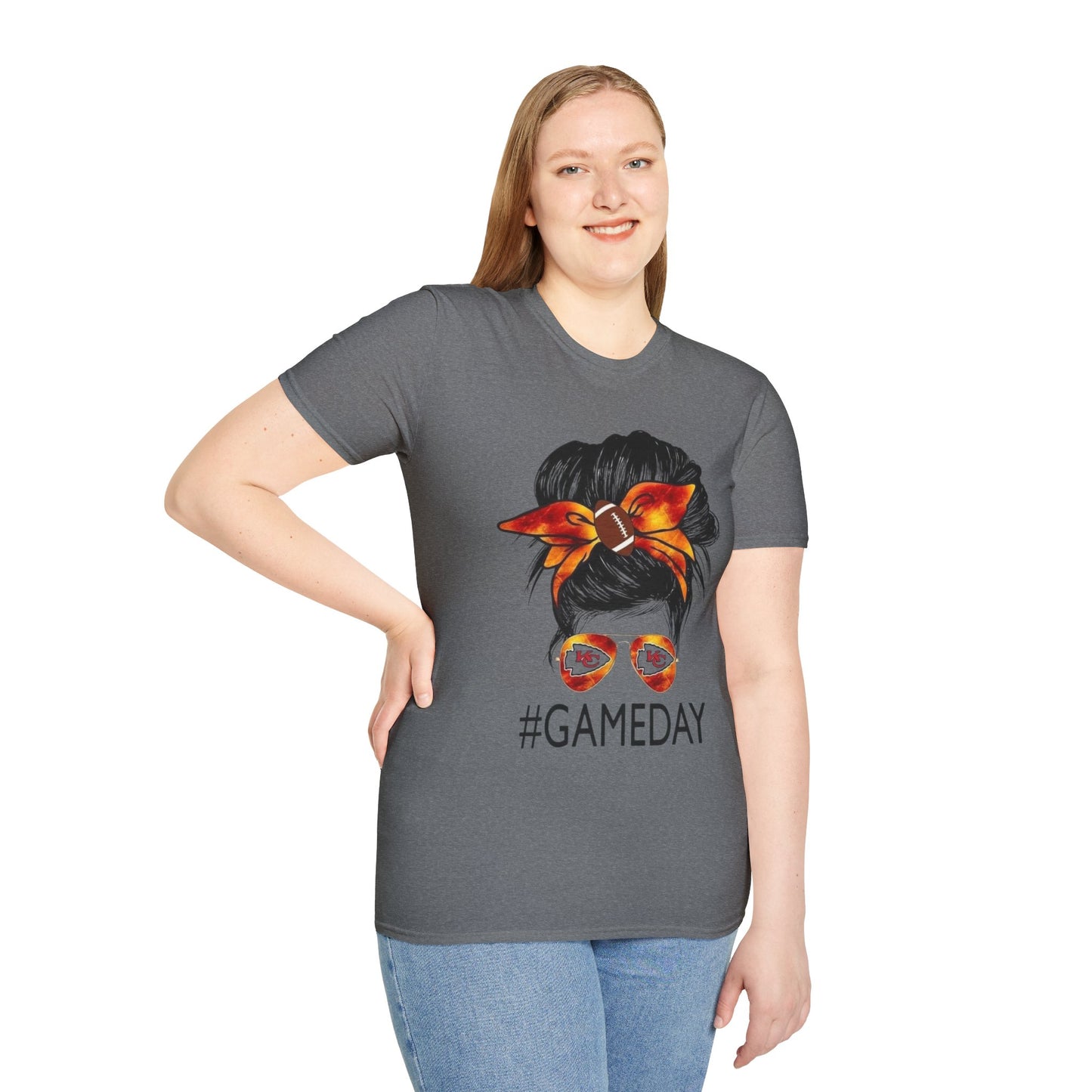 #GAMEDAY Unisex Softstyle T-Shirt, Game Day Shirt, Sports Fan Tee, Casual Everyday Wear, Cheerwear, Gift for Sports Lovers