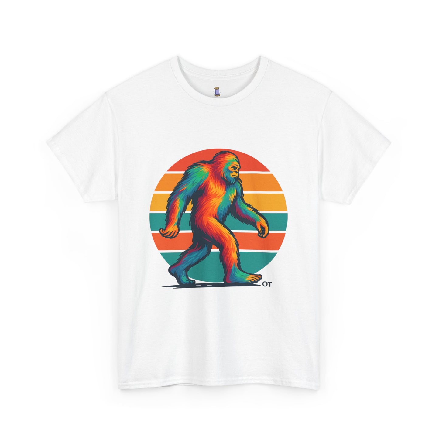 Colorful Bigfoot Unisex T-Shirt, Fun Graphic Tee for Nature Lovers, Perfect for Holidays, Festivals, Camping, Gifts