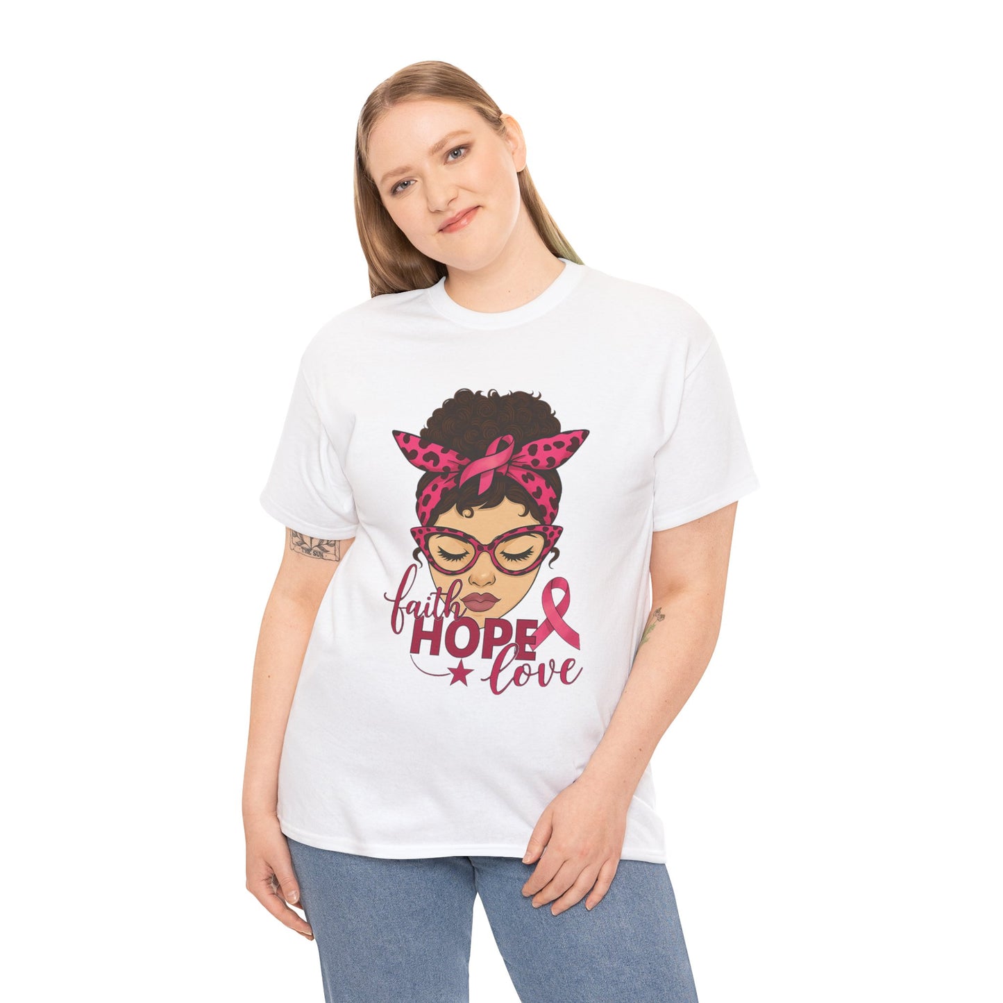 Hope, Faith, Love: Breast Cancer Awareness Tee