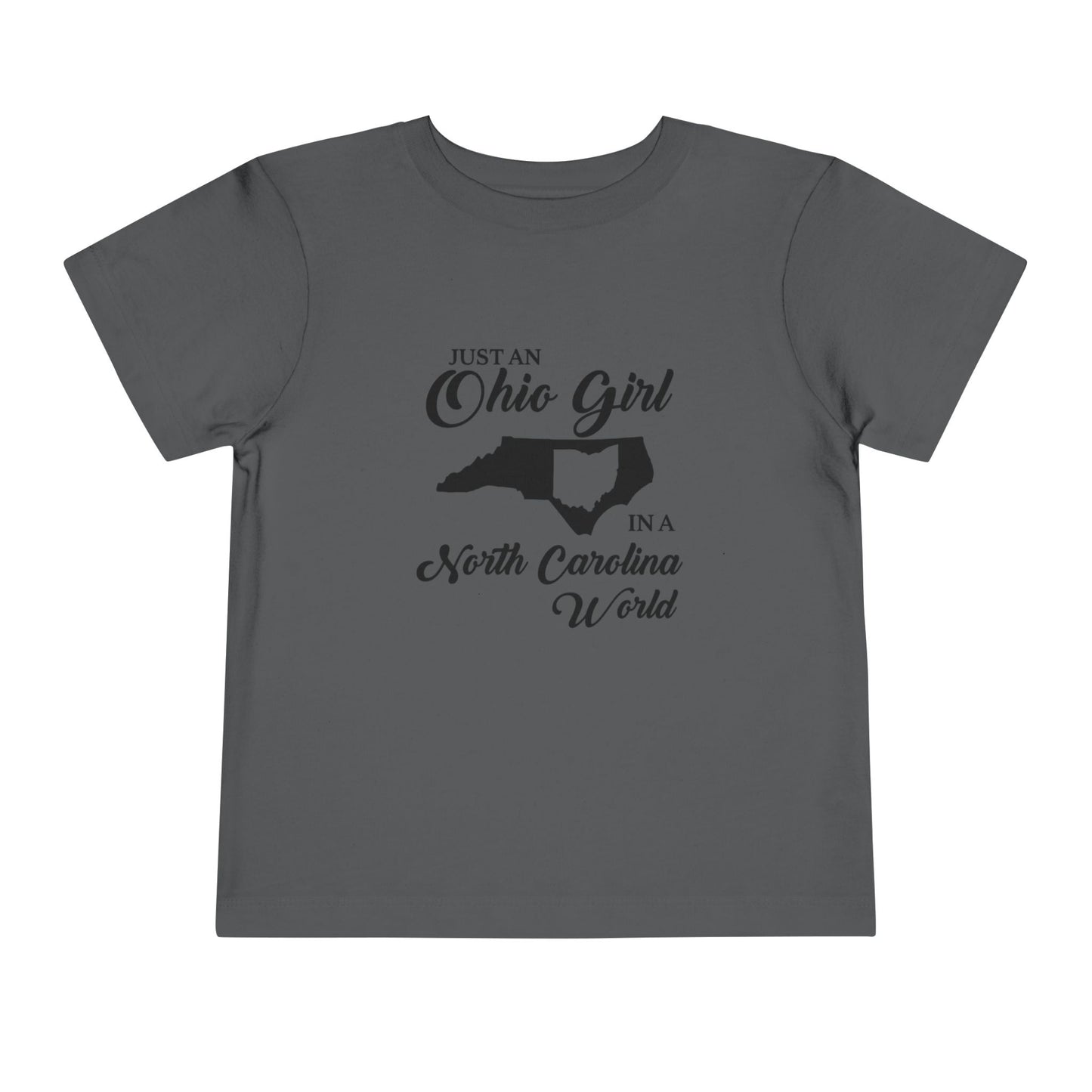 Toddler Tee Ohio Girl in North Carolina World Design Shirt