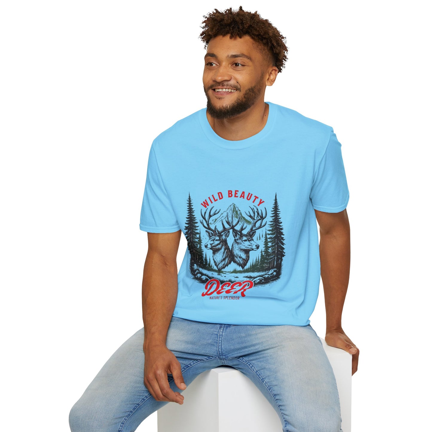 Wild Beauty Deer T-Shirt, Nature Lover Tee, Wildlife Gift, Unisex Tee, Rustic Home Décor