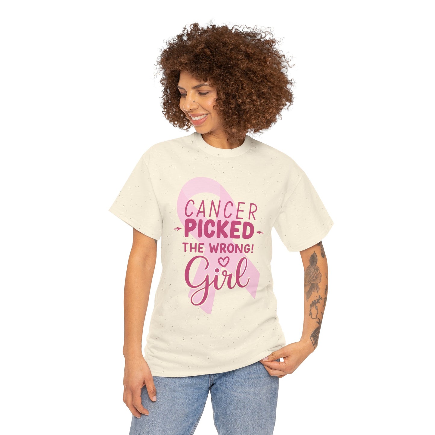 Cancer: The Wrong Picked Girl - Pink Ribbon Tee