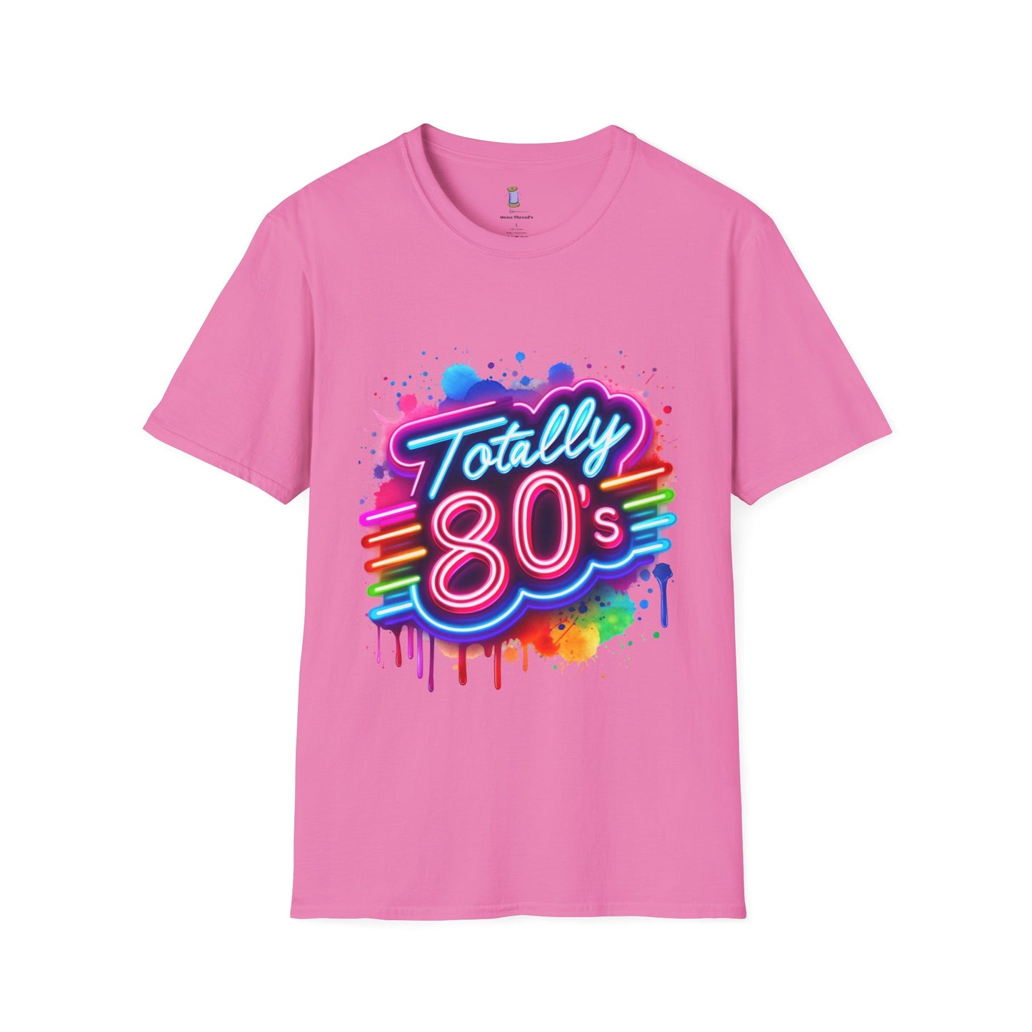 Totally 80s Unisex Softstyle T-Shirt – Retro Vintage Tee, Nostalgic Gift, Party Shirt, Perfect for 80s Theme Events, Festival Wear