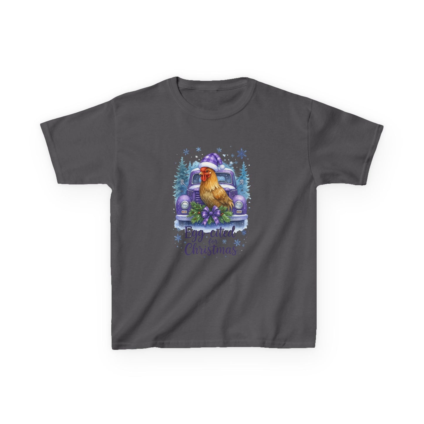 Egg-cited Christmas Rooster Kids Tee