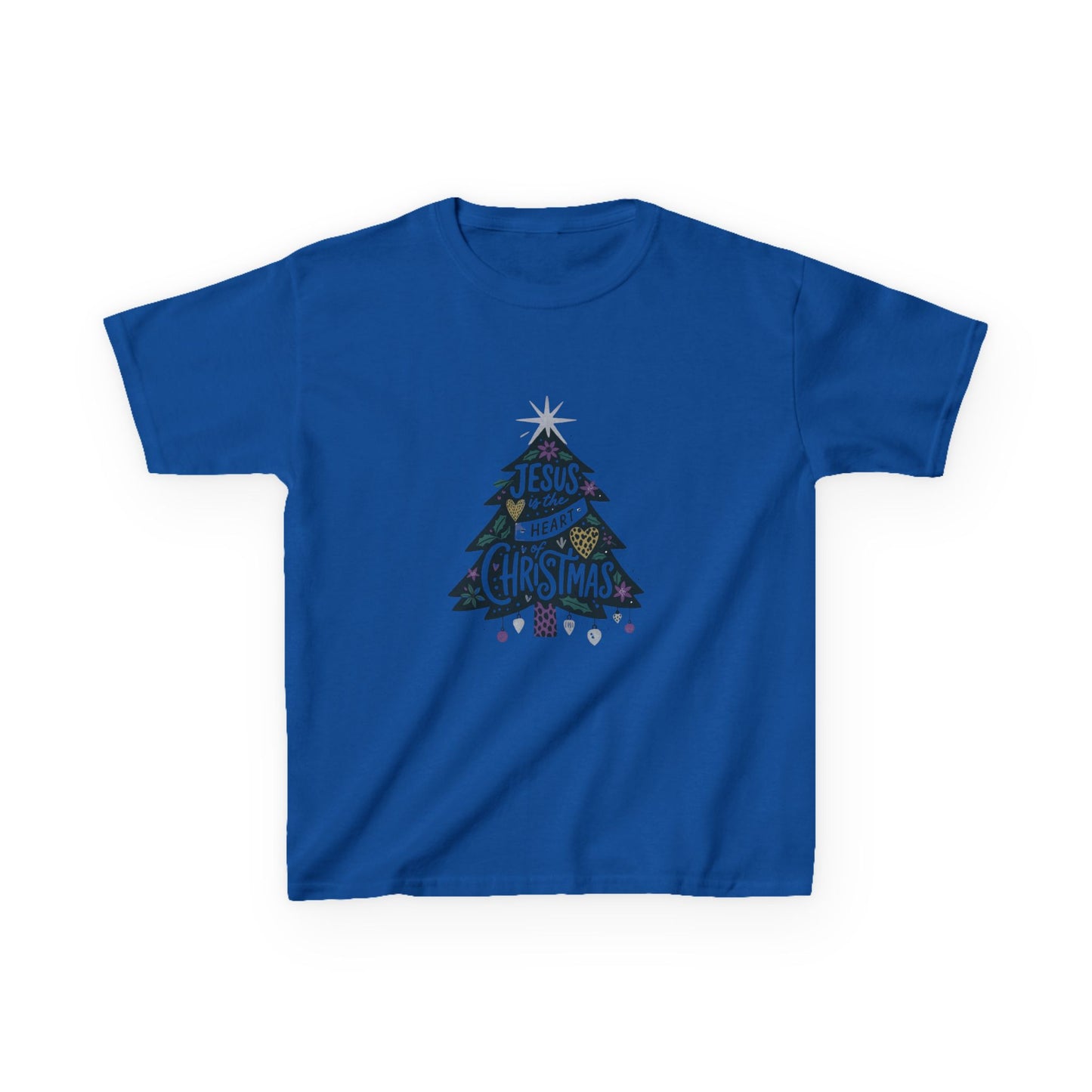 Jesus is the Heart of Christmas Tee - Dinosaur Kids Shirt