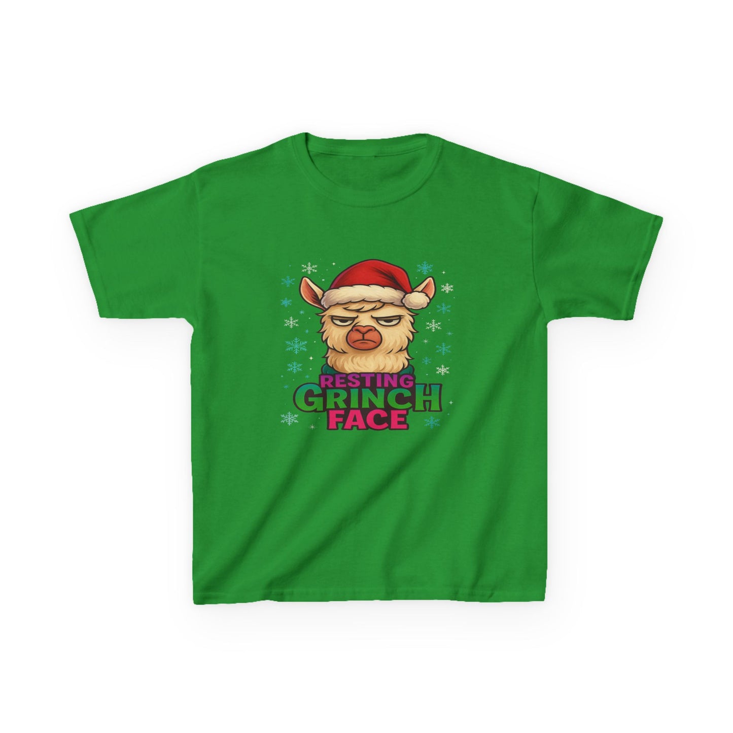 Grumpy Llama Christmas Tee - Resting Grinch Face