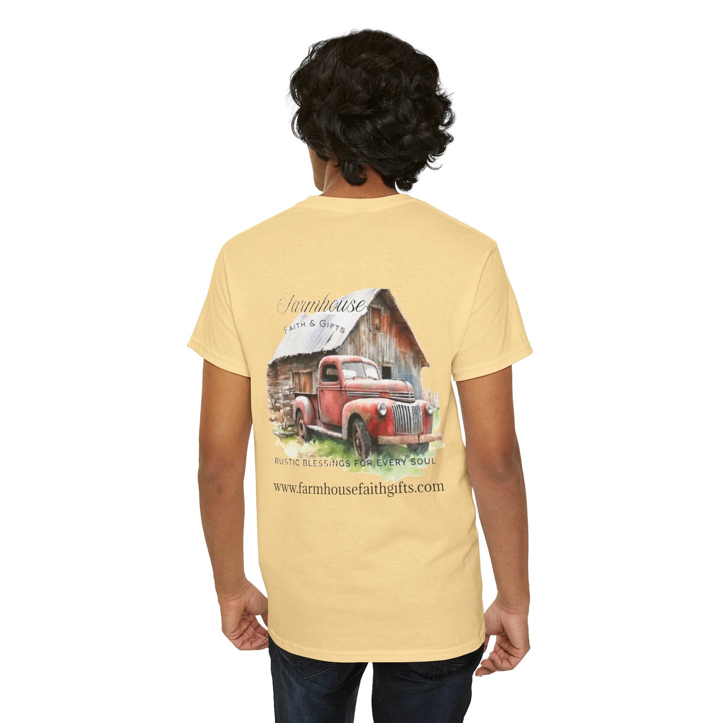 Rustic Farmhouse Unisex Tee, Country Style Shirt, Vintage Truck Tee, Back to Nature Apparel, Ideal Gift for Farm Lovers