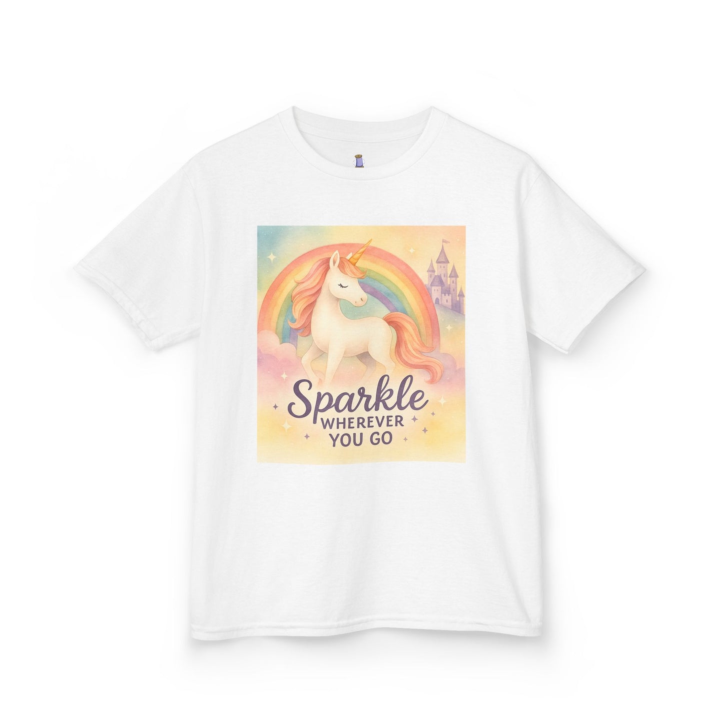 Kids Tee sprinkle where ever you go unicorn in the clouds