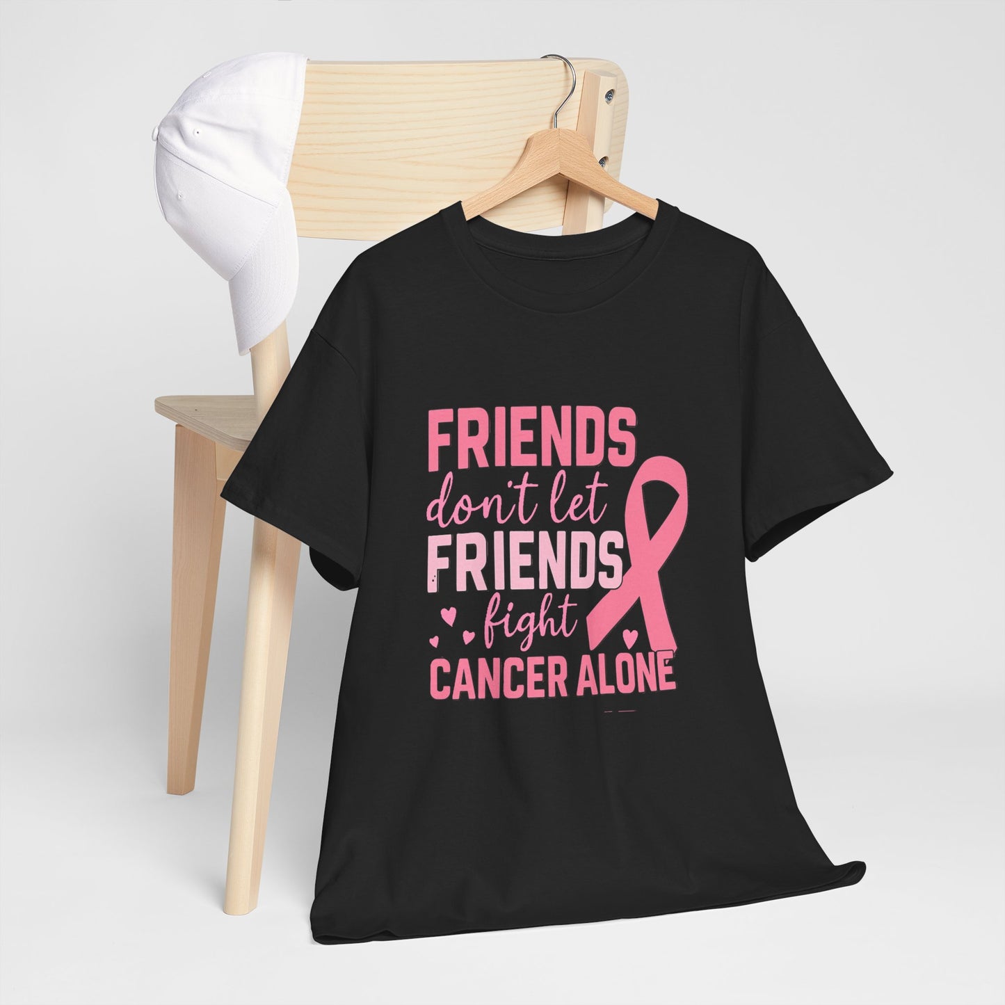 Friends Fight Cancer Together Pink Ribbon Tee