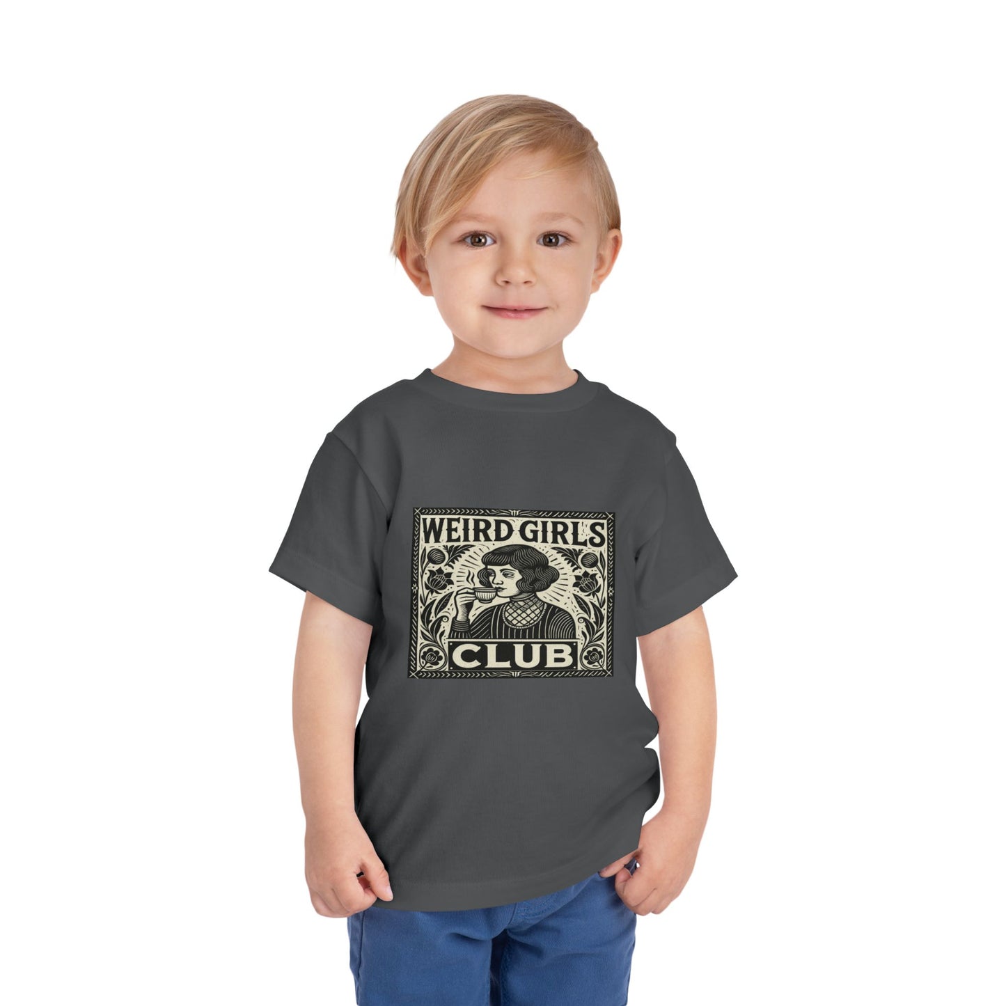 Weird Girls Club Tee - Vintage Linocut Christmas