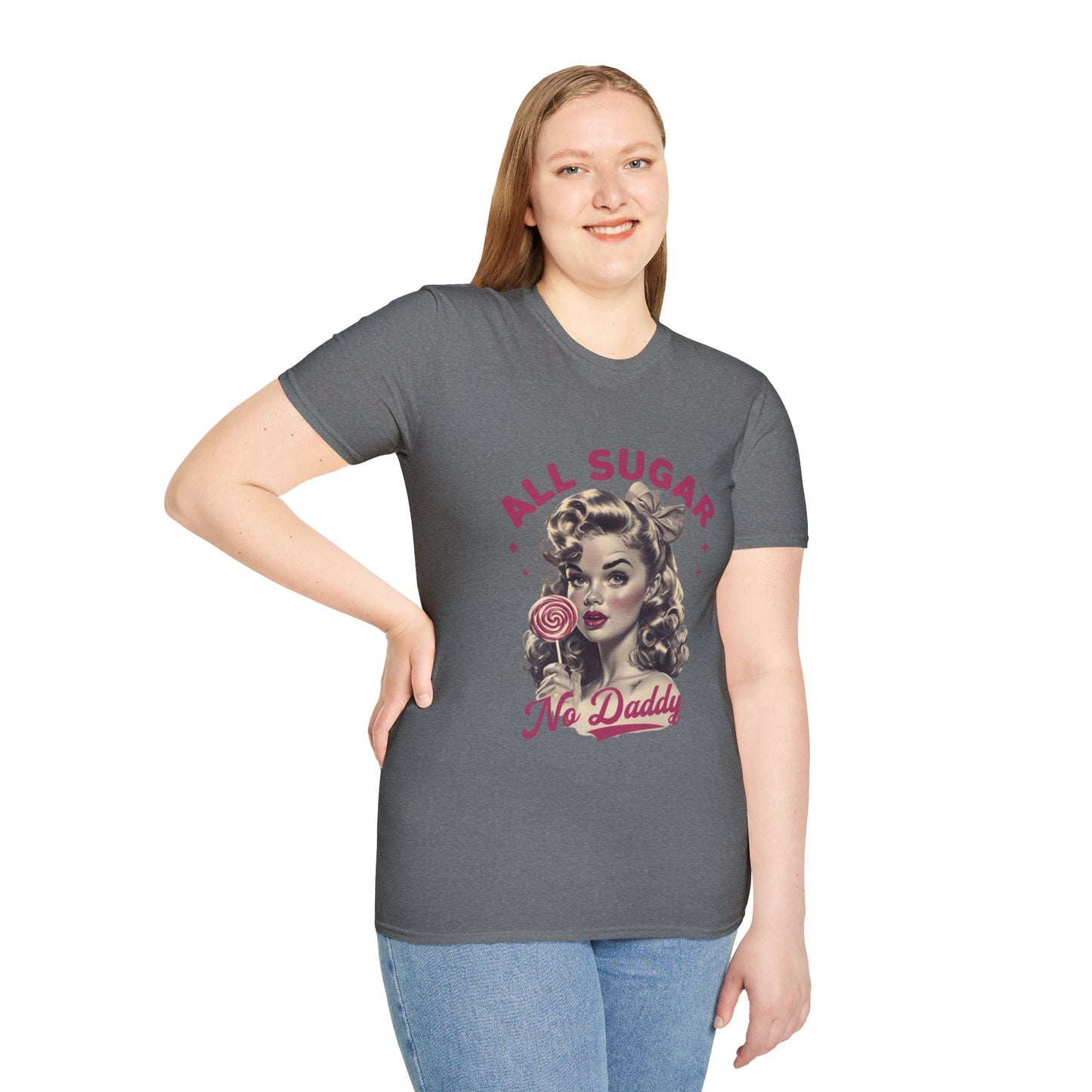 Graphic Tee - All Sugar No Daddy Print Women's Softstyle T-Shirt