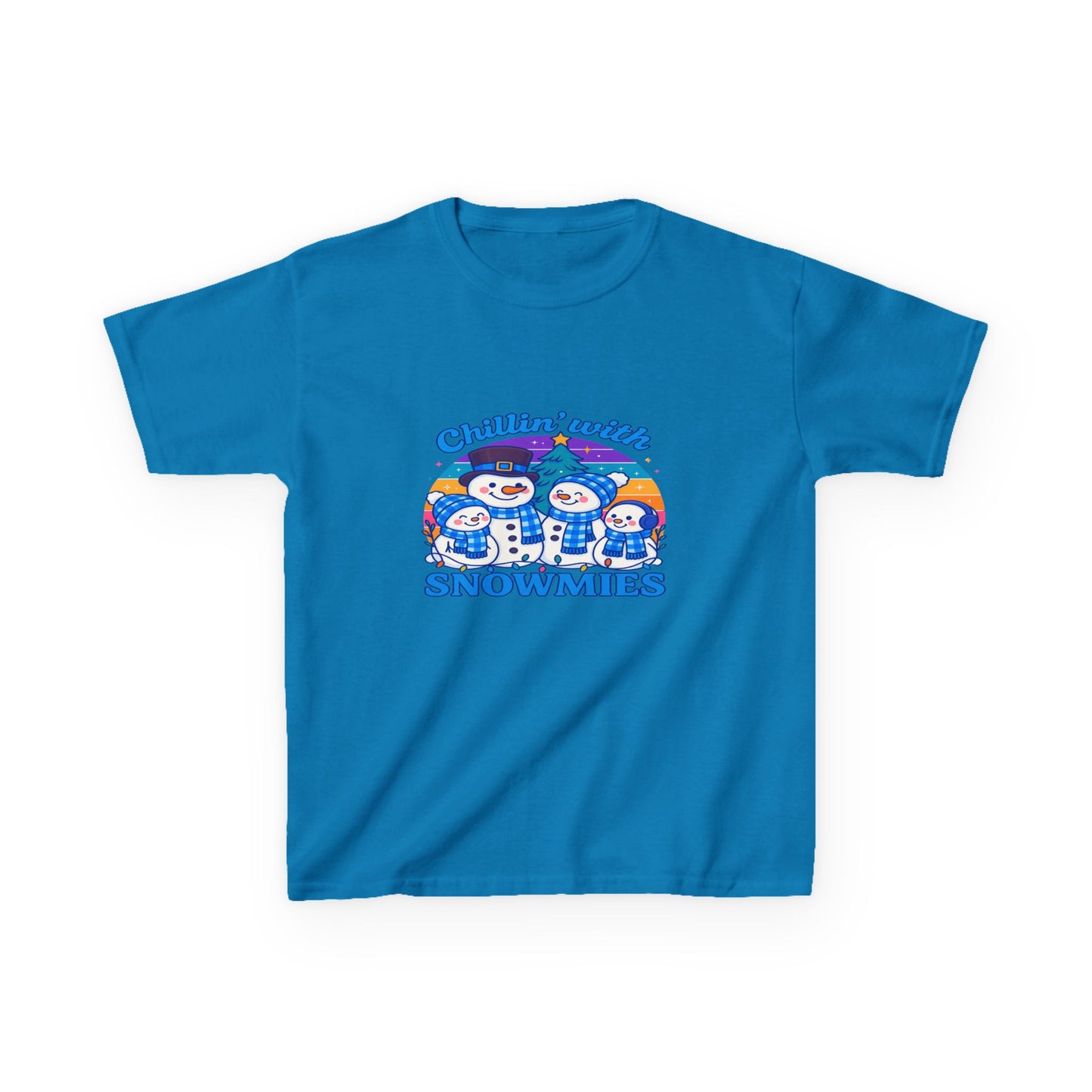 Chillin' with Snowmies Holiday Tee - Retro Christmas
