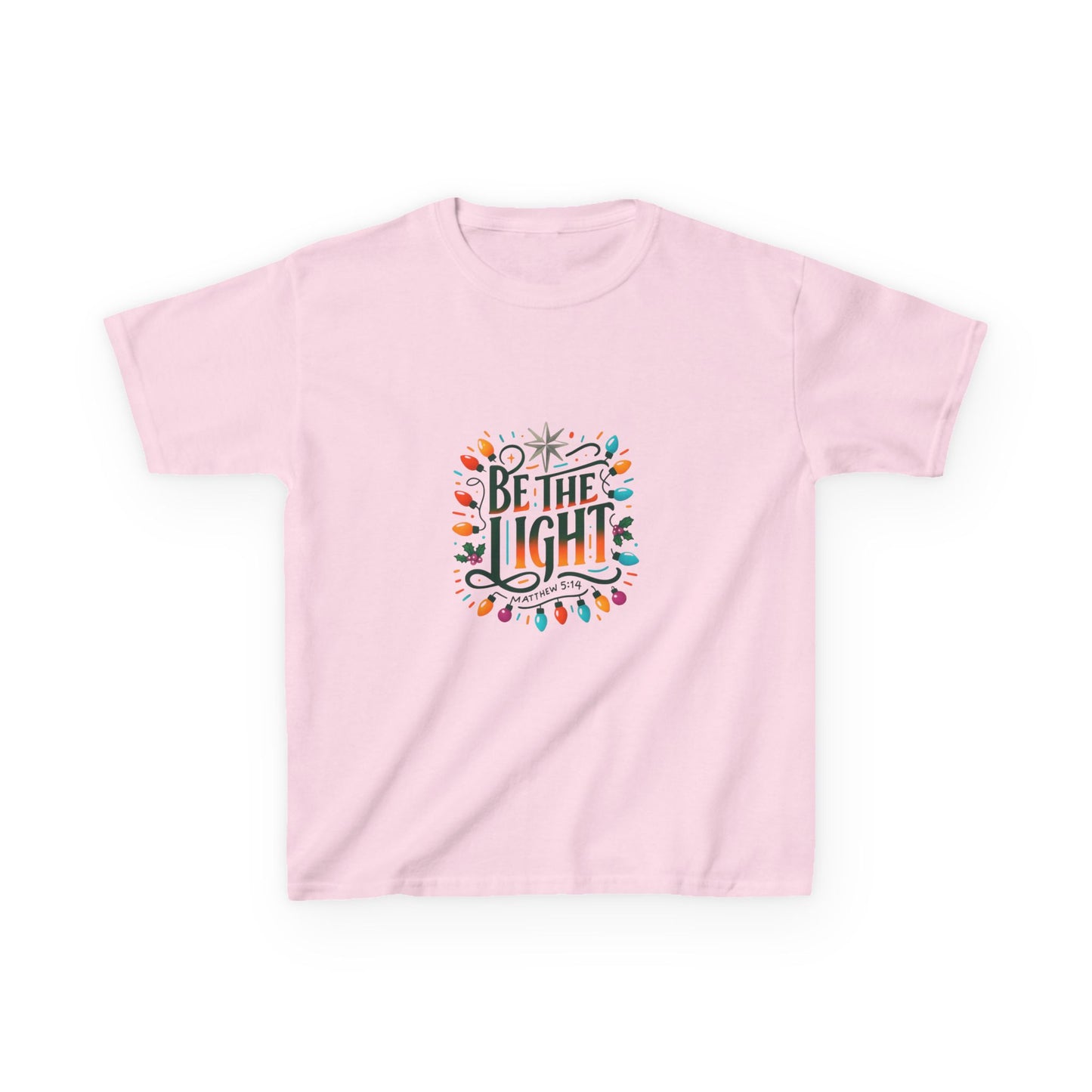 Be the Light Christmas Dinosaur Kids Tee