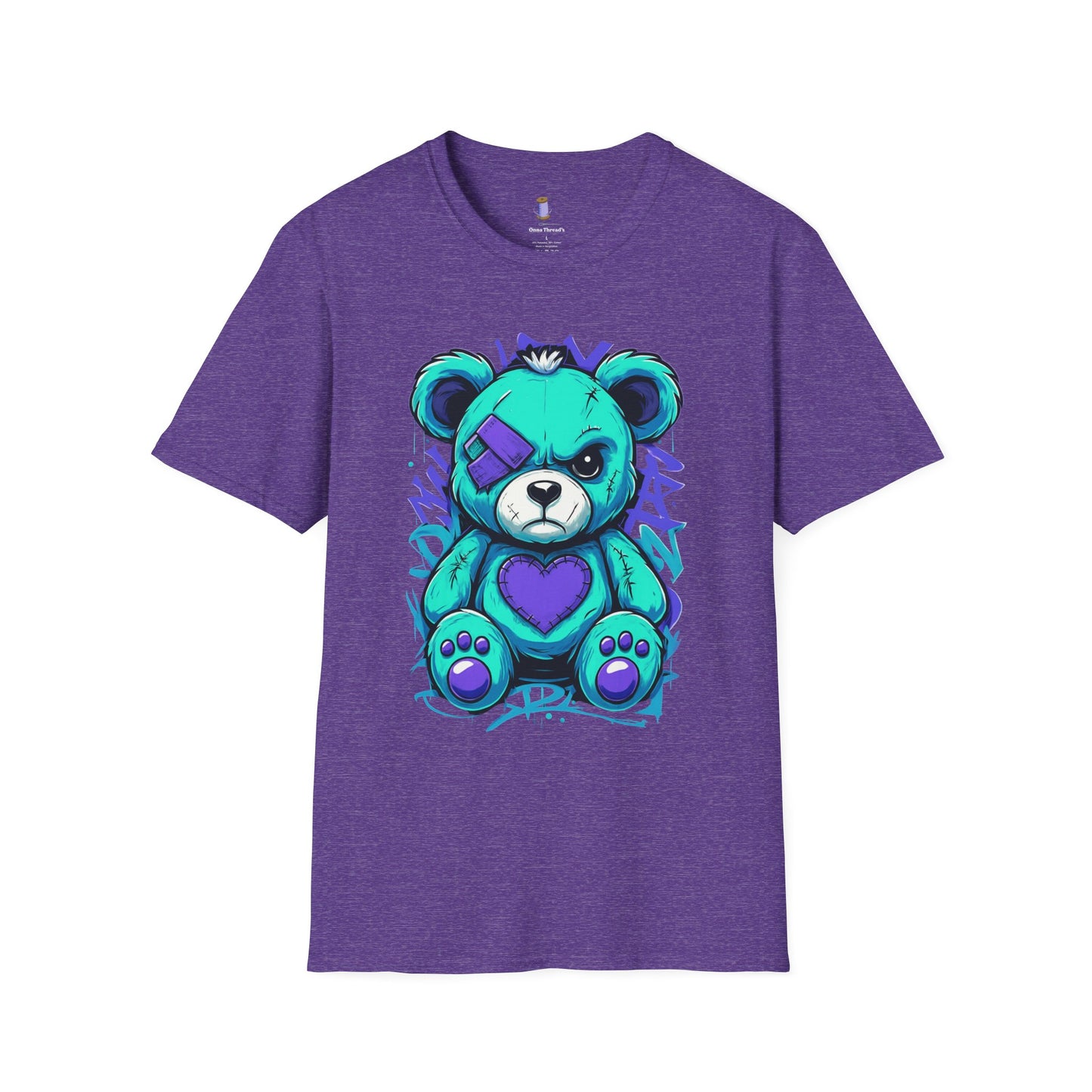 Adorable Grumpy Bear Unisex Softstyle T-Shirt | Cute Graphic Tee, Casual Wear, Gift for Animal Lovers, Birthday Present, Fun Fashion