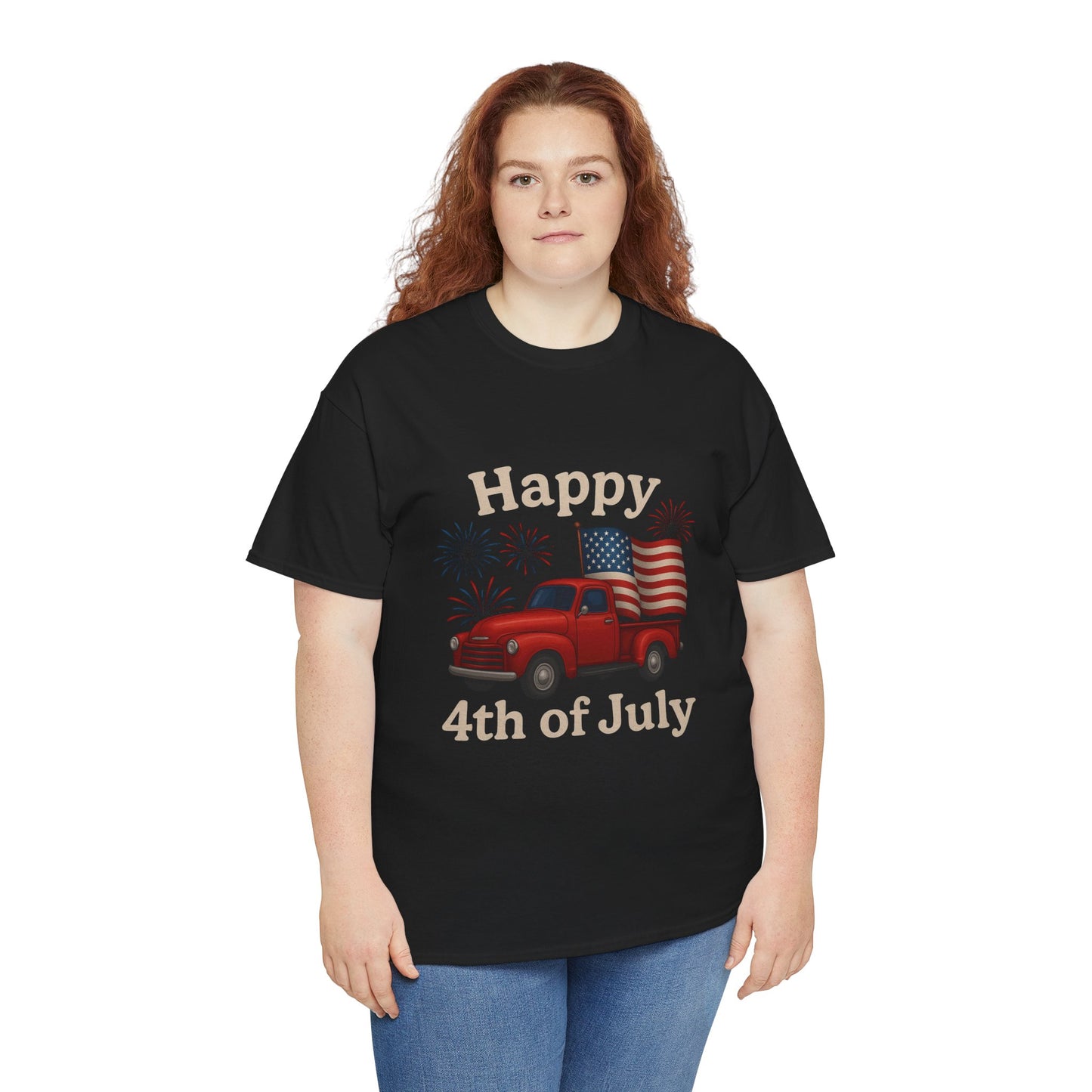 π Happy 4th of July Truck Tee β Patriotic Vintage Pickup Shirt