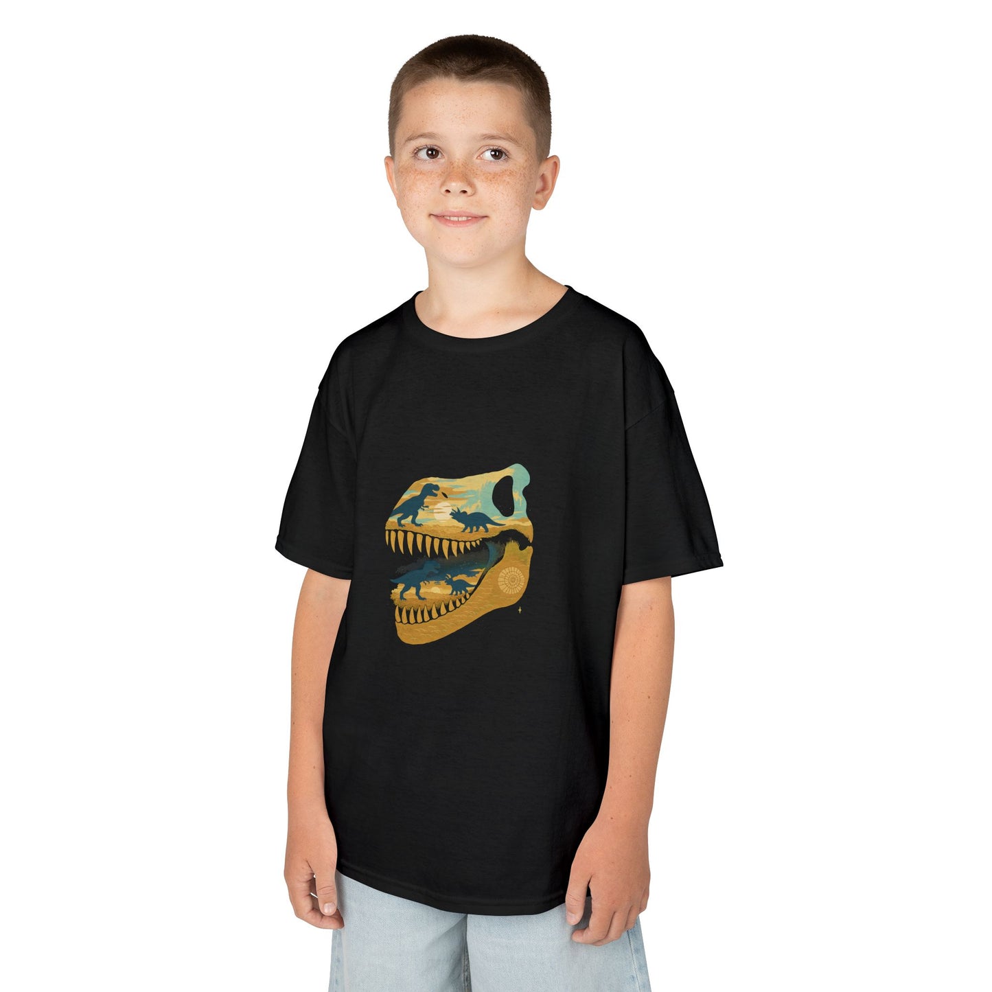 Dinosaur Skull Kids Tee, Fun T-Shirt for Boys and Girls, Playful Birthday Gift, Perfect for Dino Lovers, Paleontology Inspired Design