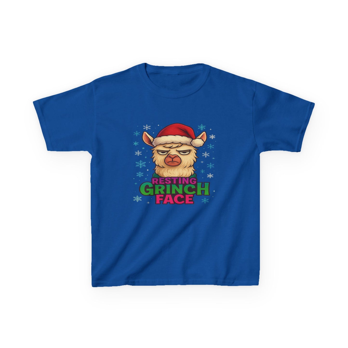 Grumpy Llama Christmas Tee - Resting Grinch Face
