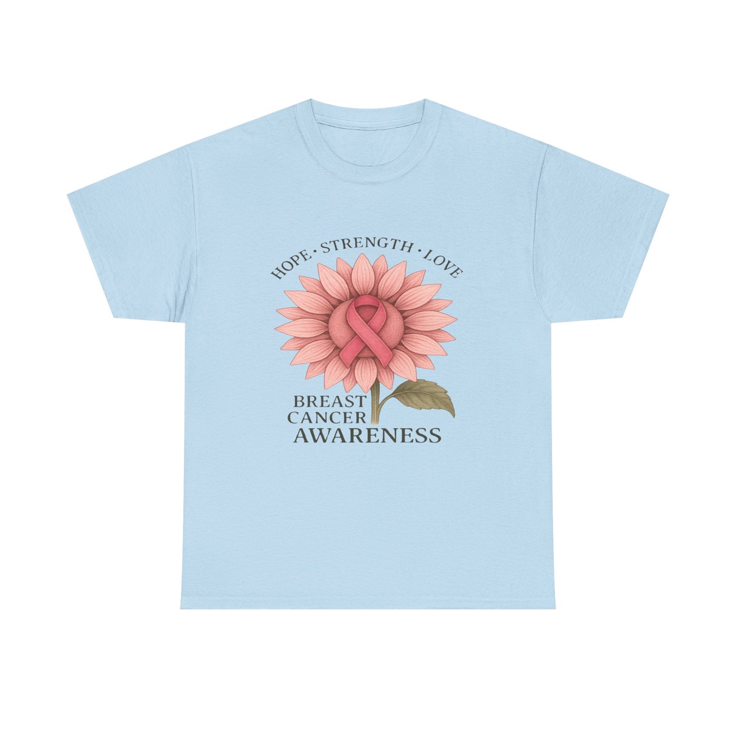 Hope Flower Breast Cancer Awareness Tee