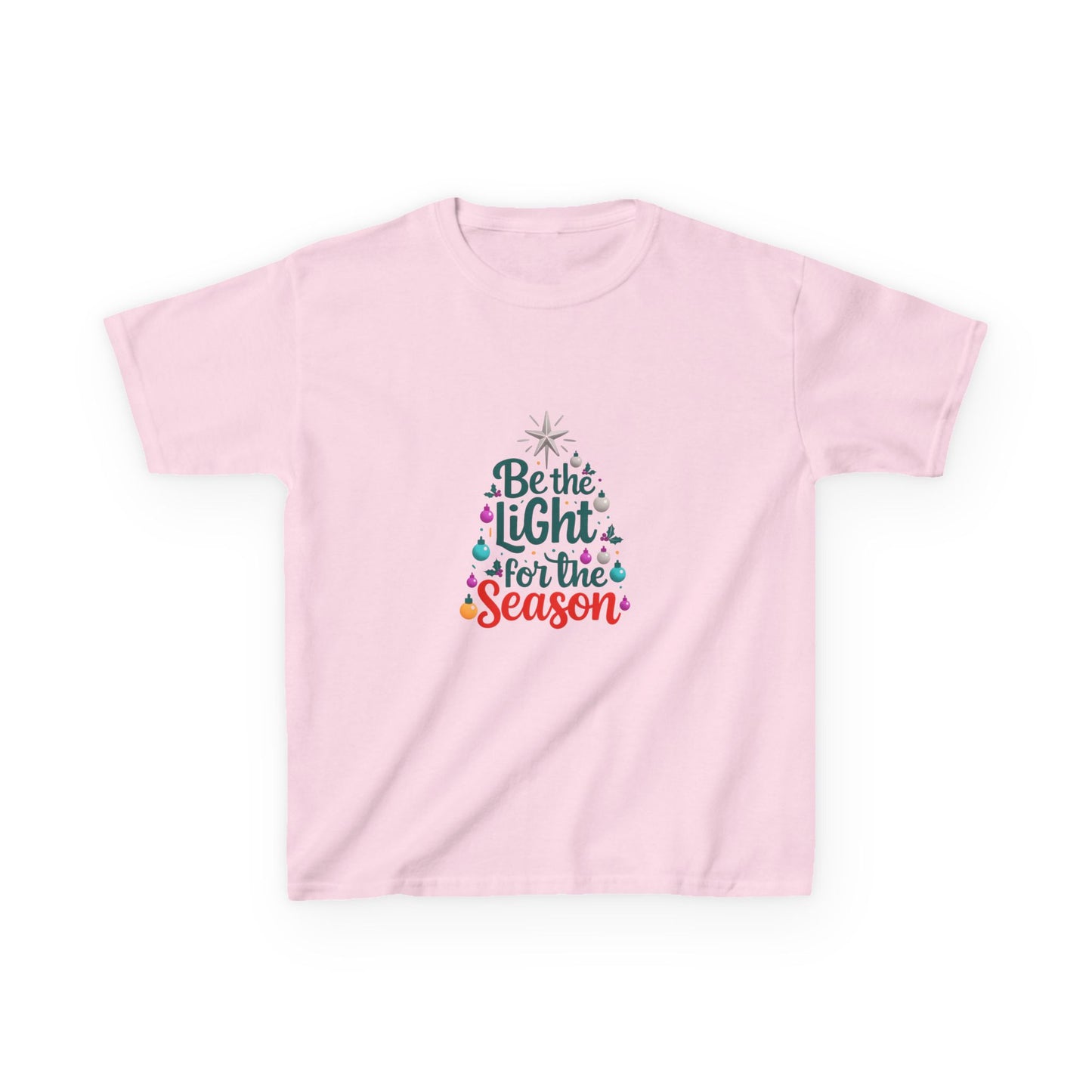 Be the LIGHT Christmas Tree Dino Kids Tee