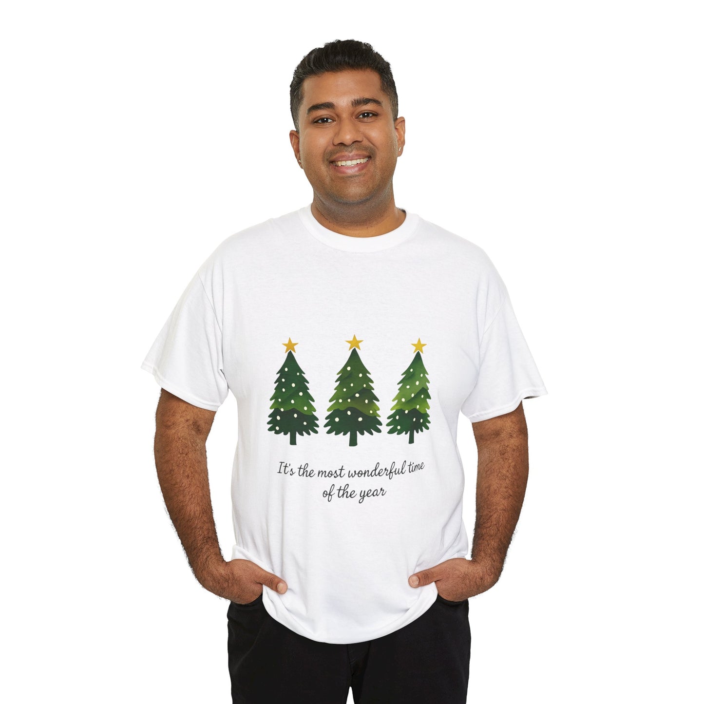 Christmas Tee - Festive Watercolor Trees Holiday Shirt