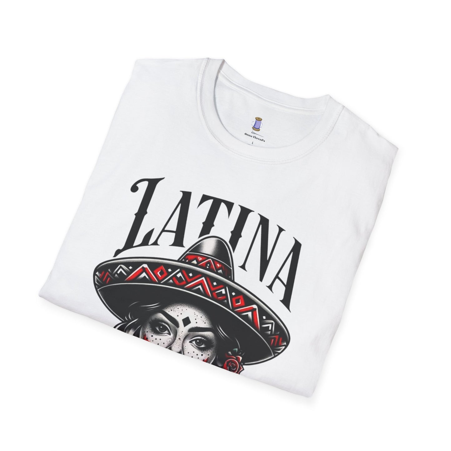 Latina Floral Graphic T-Shirt, Casual Wear, Cultural Pride Tee, Fashion for Latinas, Gifts for Her, Summer Style