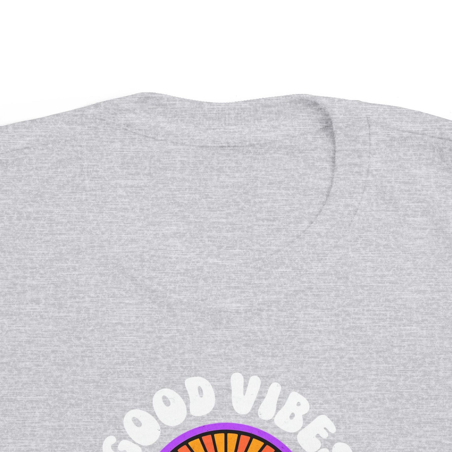 Toddler's Good Vibes Tee - Bright Jersey T-Shirt for Kids, Fun Summer Wear, Gift for Birthdays, Playdates, Rainbow Theme