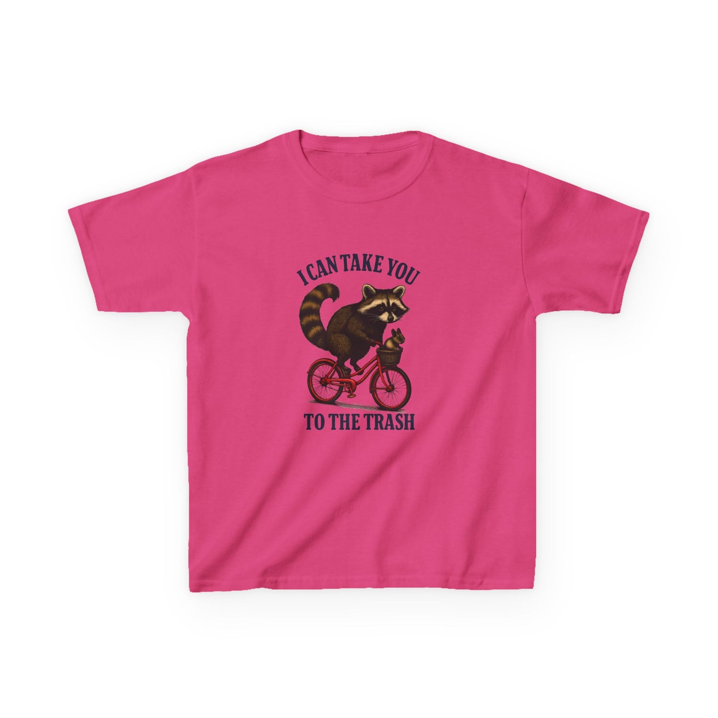 Raccoon Trash Ride Christmas Kids Tee