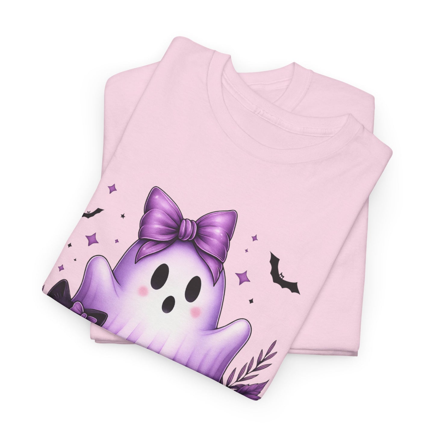 Pastel Halloween Ghost Cat Tee