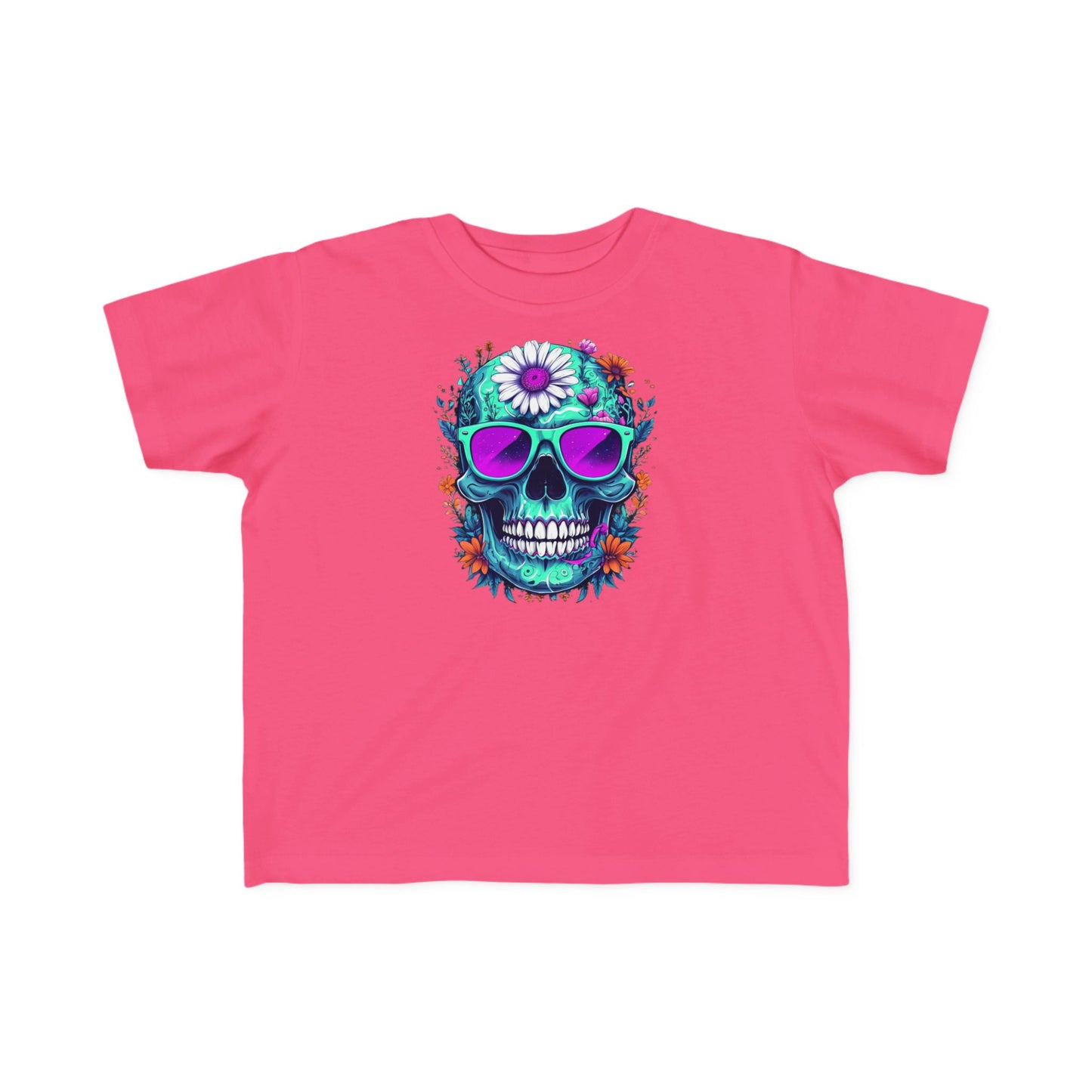 Colorful Skull Toddler Tee – Fun Kids T‑Shirt for Summer, Halloween & Vacation