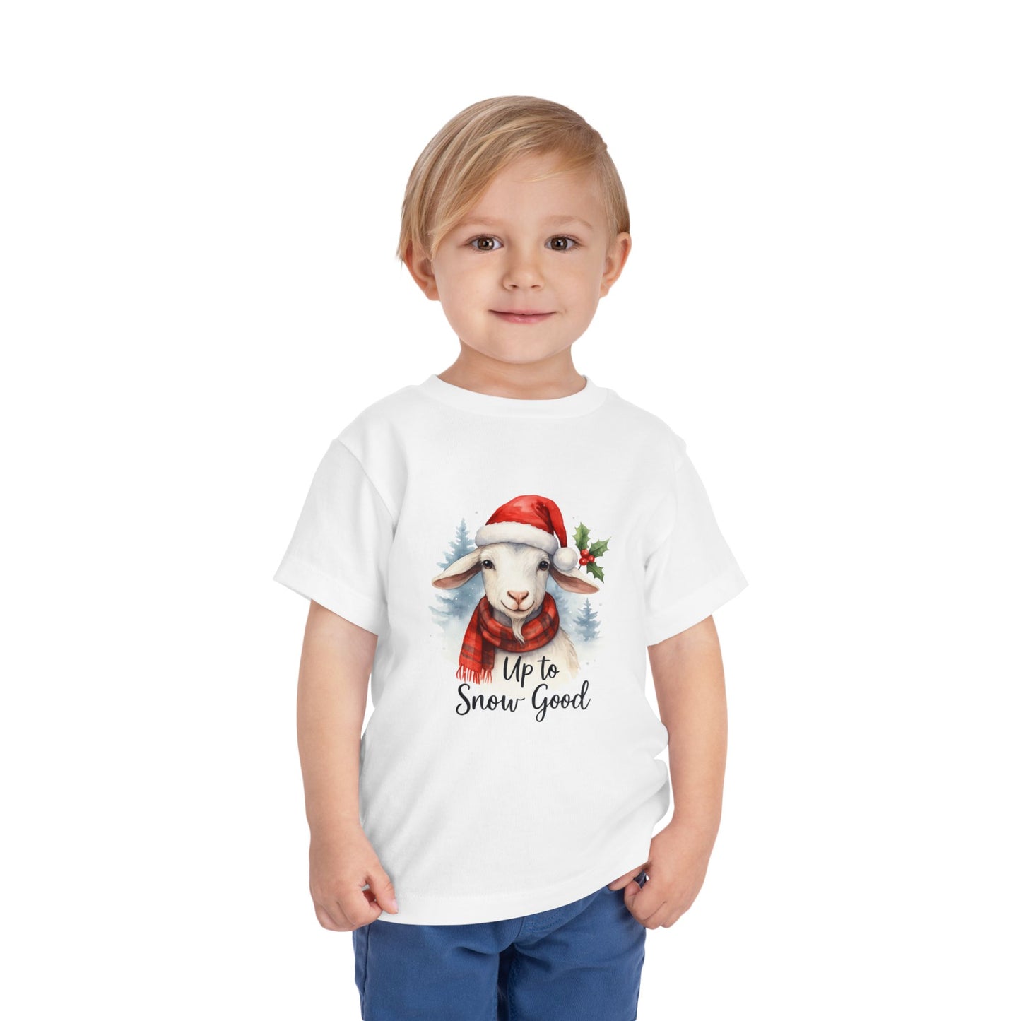 Up to Snow Good Goat Toddler Christmas Tee