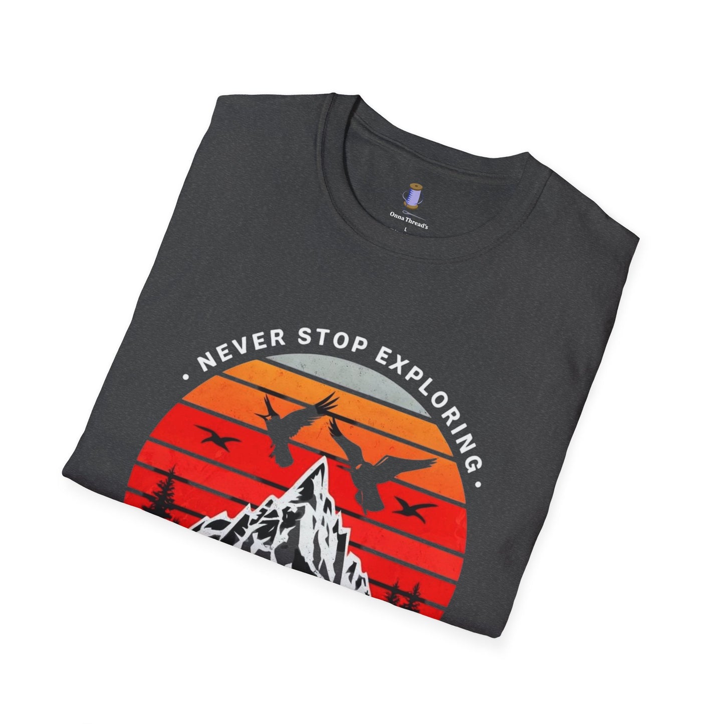 Adventure Awaits T-Shirt | Unisex Softstyle Tee | Perfect for Travel Lovers, Outdoor Adventures, Camping, Nature Gifts, Explore
