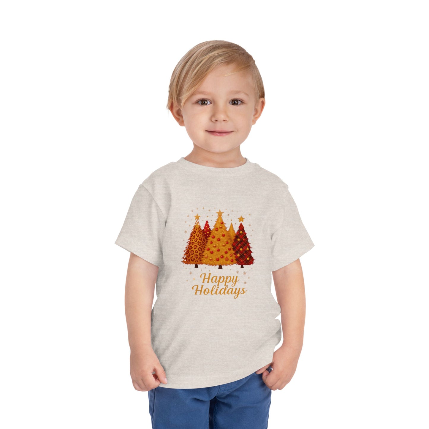 Happy Holidays Christmas Tree Toddler Tee
