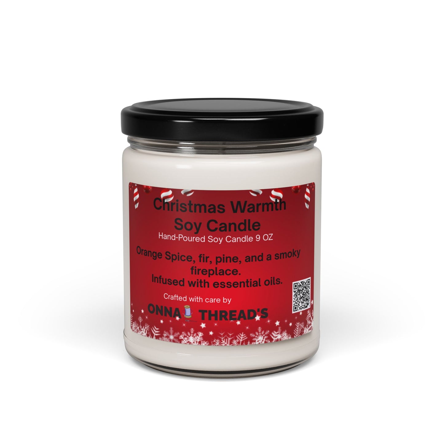 Christmas Warmth Scented Soy Candle, Cozy Home Decor, Holiday Gift, Relaxation Aromatherapy, Festive Atmosphere, Hand-Poured