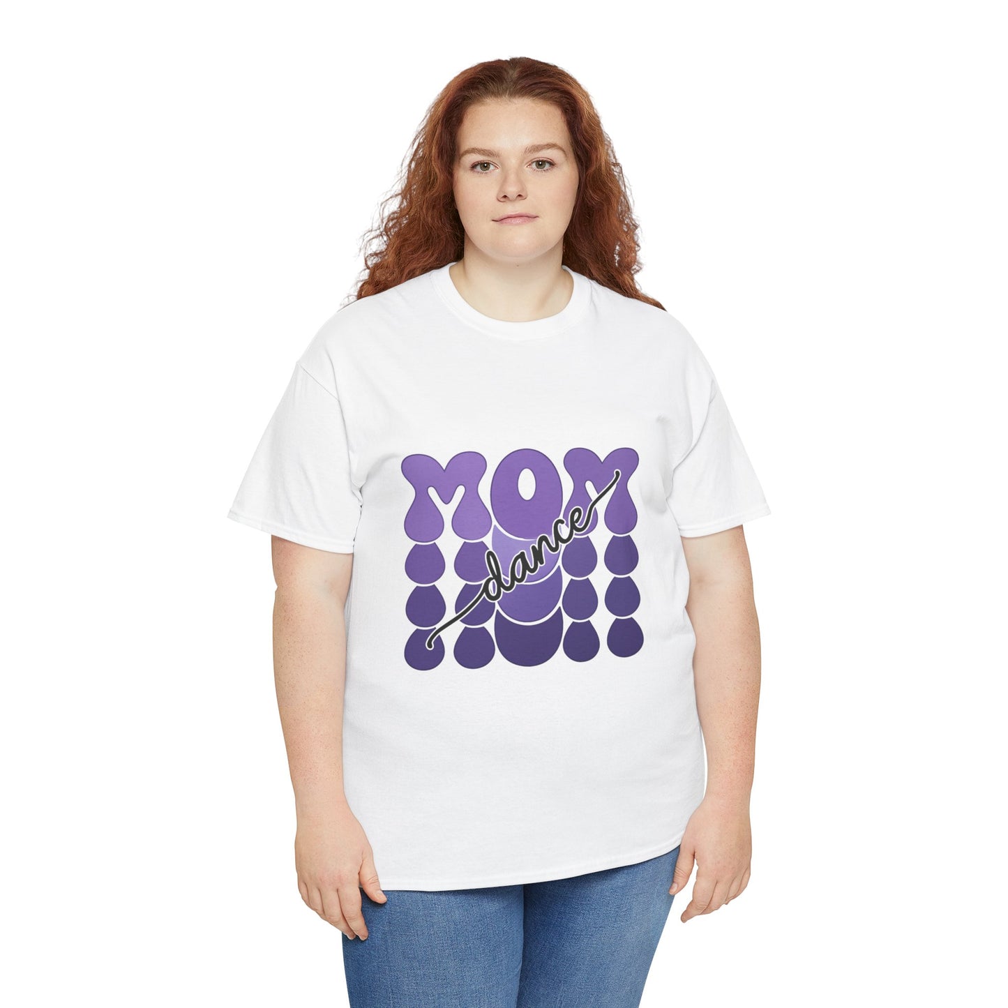 MOM Dance – Purple Letter Stage Spirit Tee