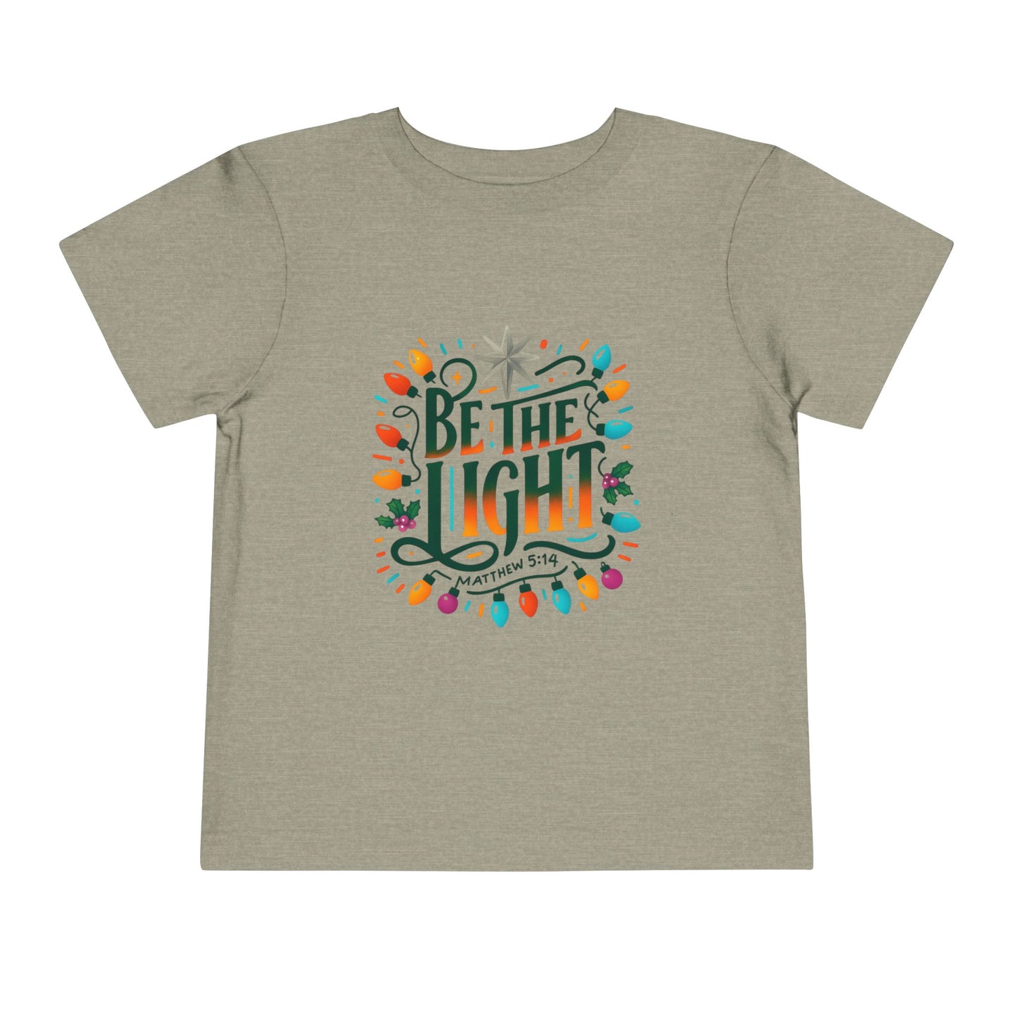 Christmas Toddler Tee - BE THE LIGHT, Matthew 5:14