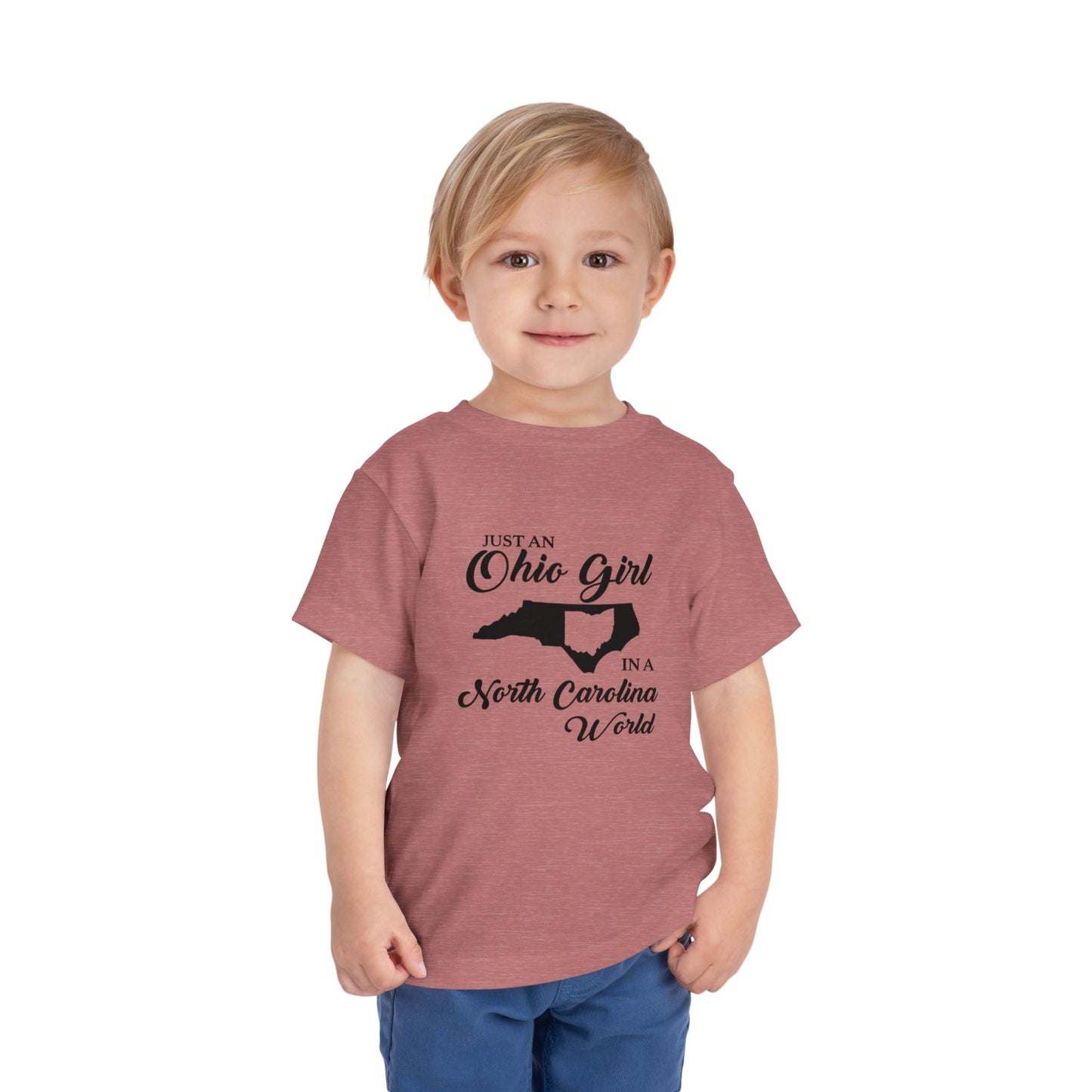 Toddler Tee Ohio Girl in North Carolina World Design Shirt