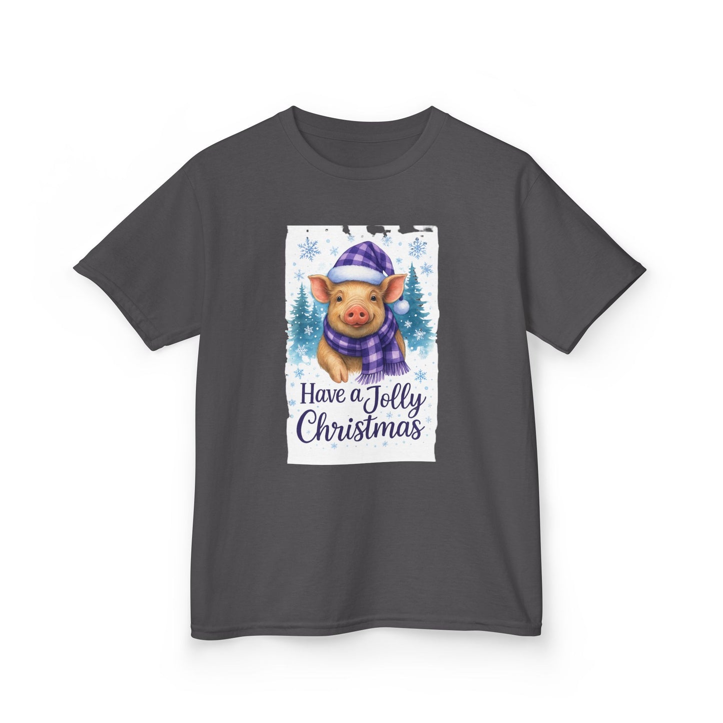 Jolly Pig Christmas Tee - Kids Holiday Shirt