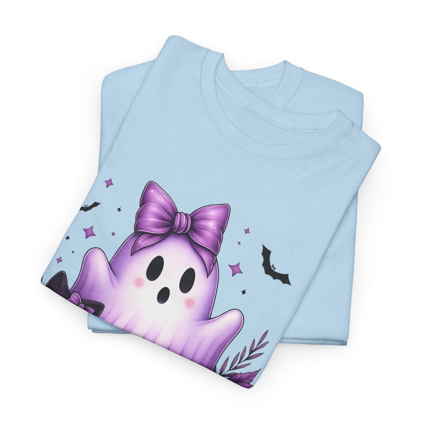 Pastel Halloween Ghost Cat Tee