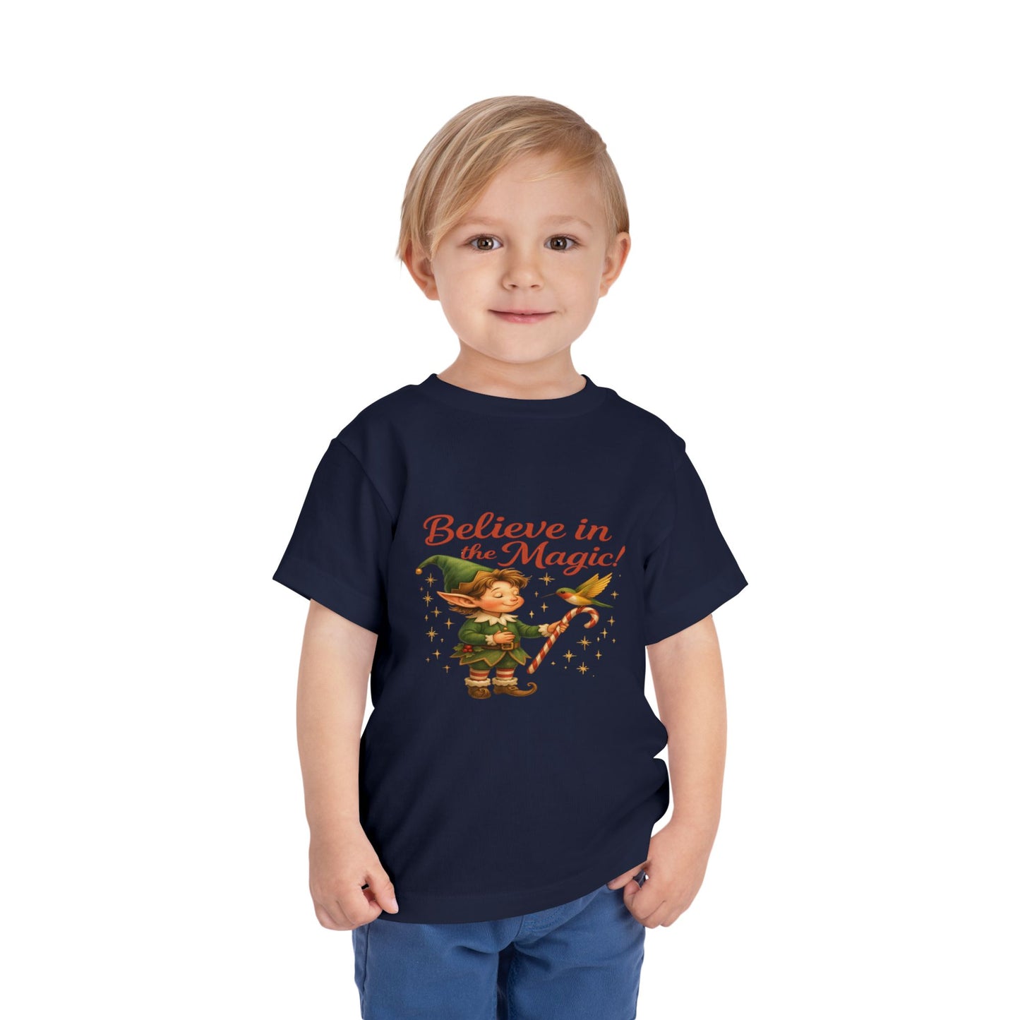 Elf & Hummingbird Christmas Tee - Believe in Magic!